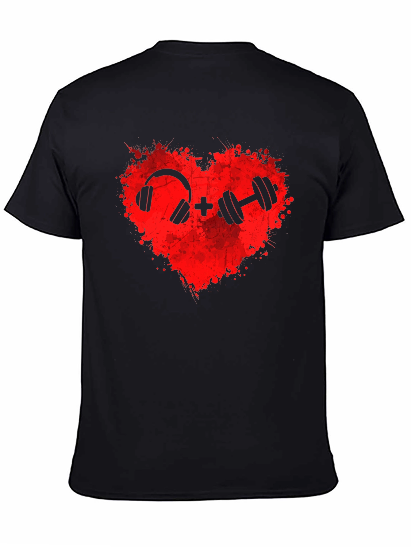 Workout Music Heart T-Shirt: Gym Lover Apparel