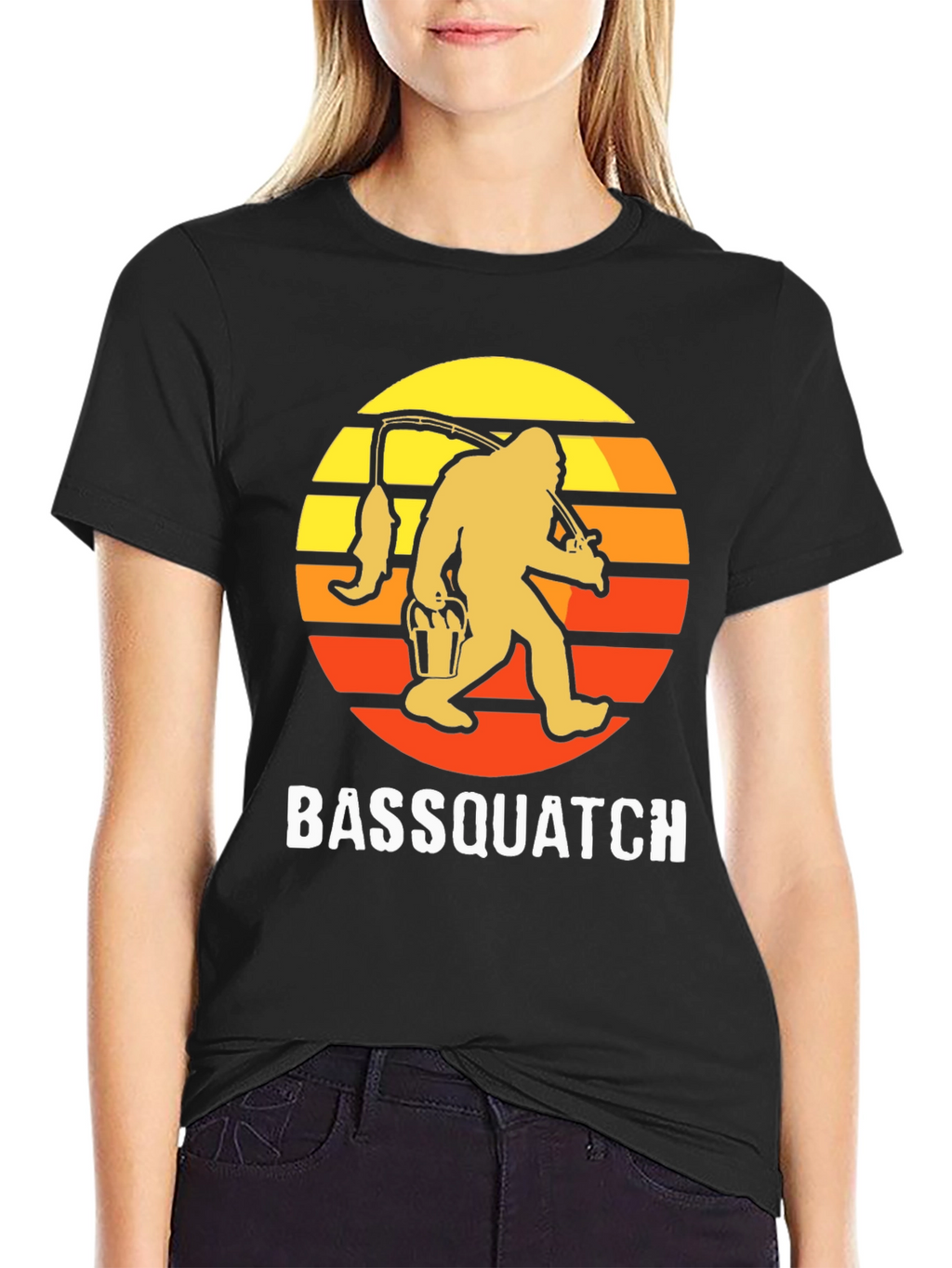 Bassquatch T-Shirt - Fishing Bigfoot Tee