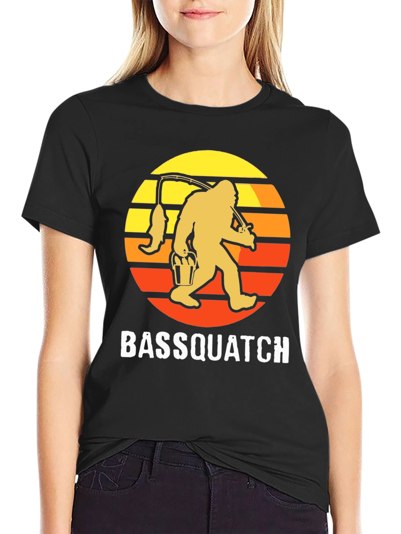 Bassquatch T-Shirt - Fishing Bigfoot Tee