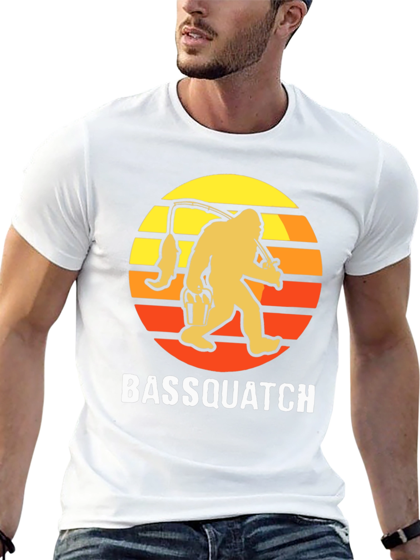 Bassquatch T-Shirt - Fishing Bigfoot Tee