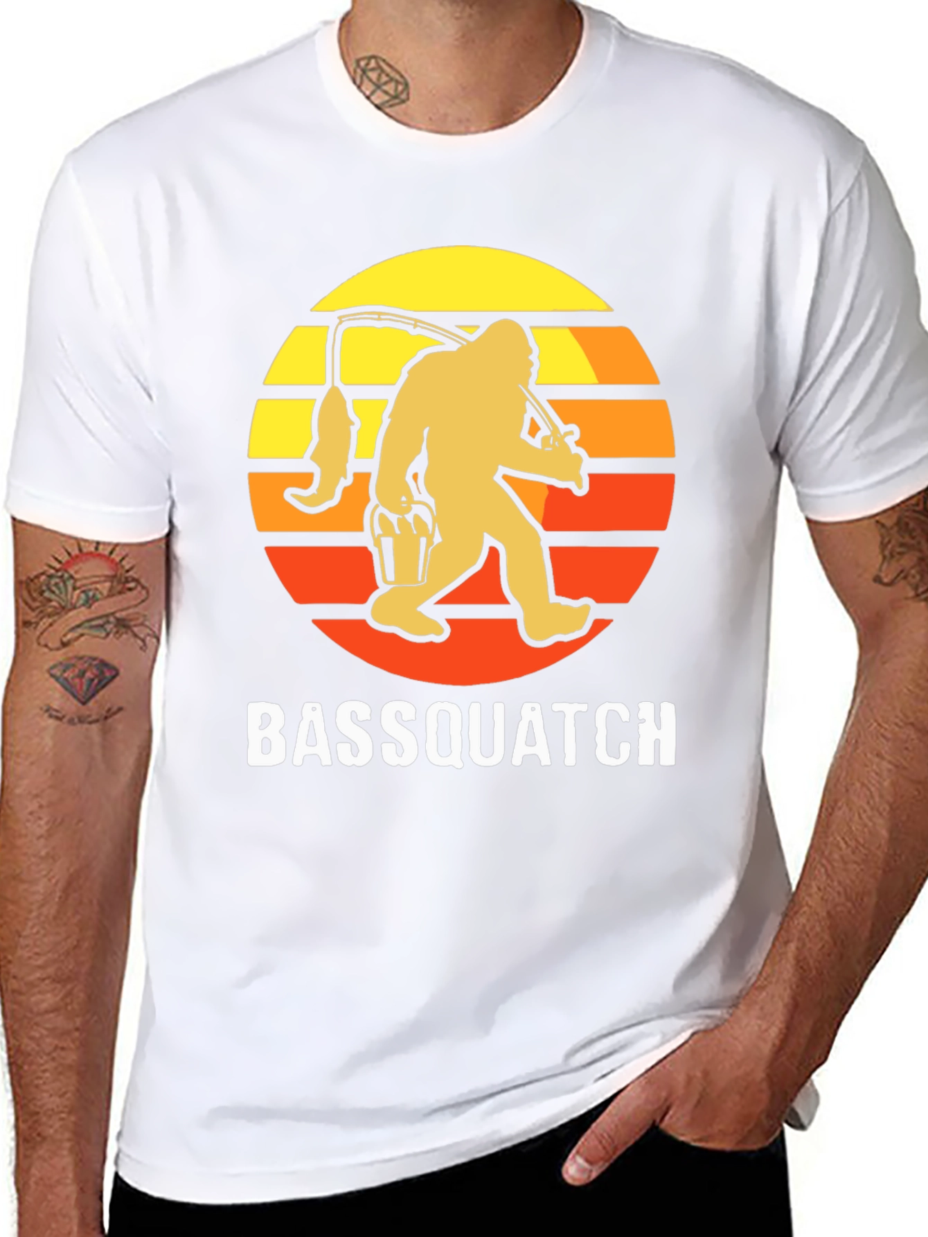 Bassquatch T-Shirt - Fishing Bigfoot Tee