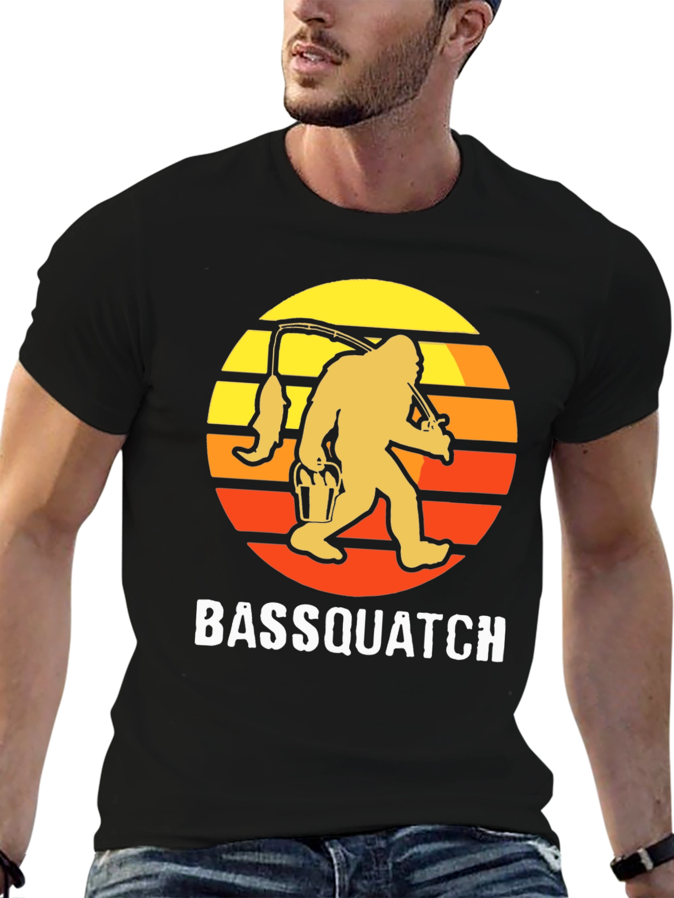 Bassquatch T-Shirt - Fishing Bigfoot Tee