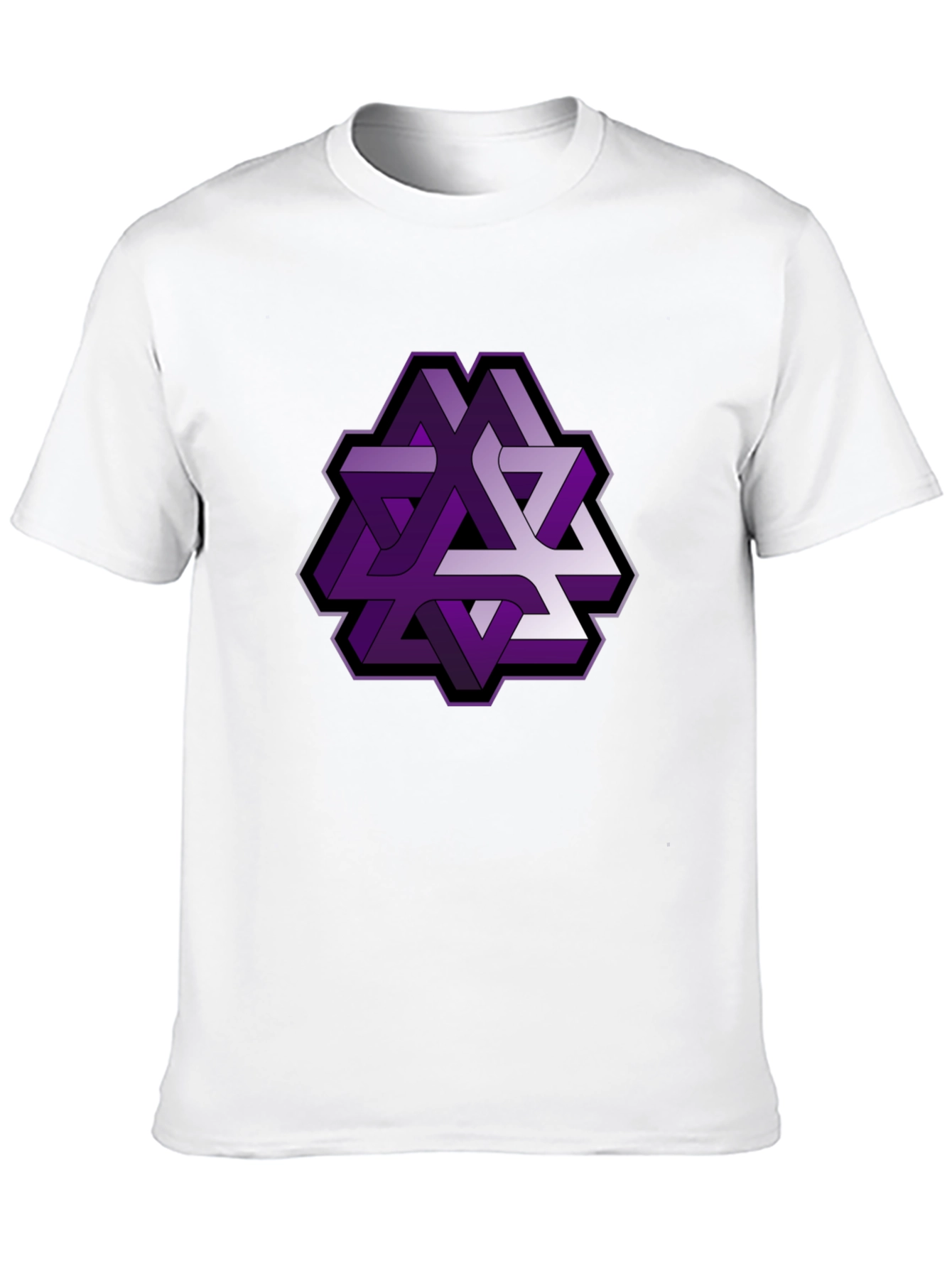Geometric Illusion Mens Black T-Shirt