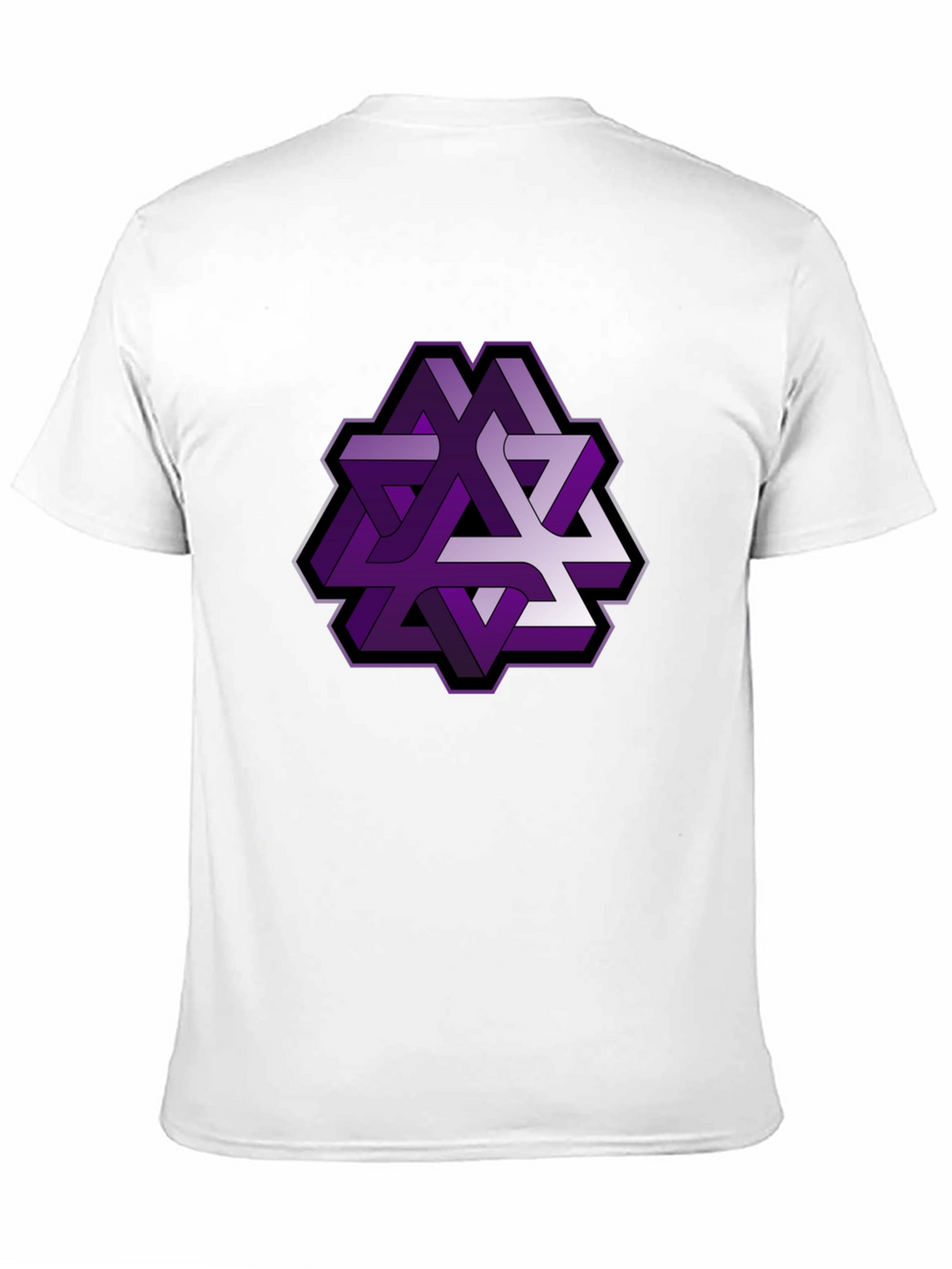 Geometric Illusion Mens Black T-Shirt