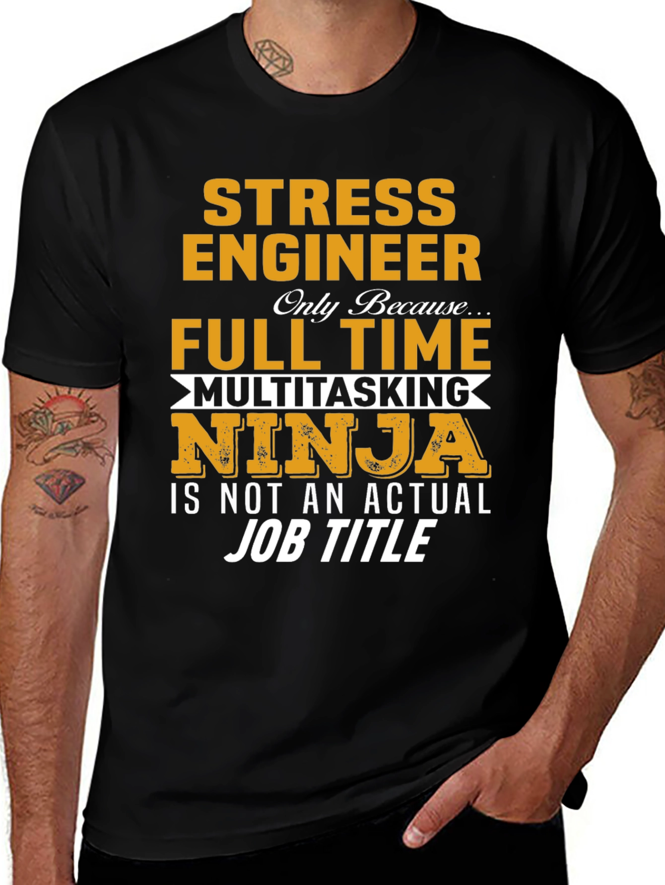 Stress Engineer Multitasking Ninja Graphic Tee