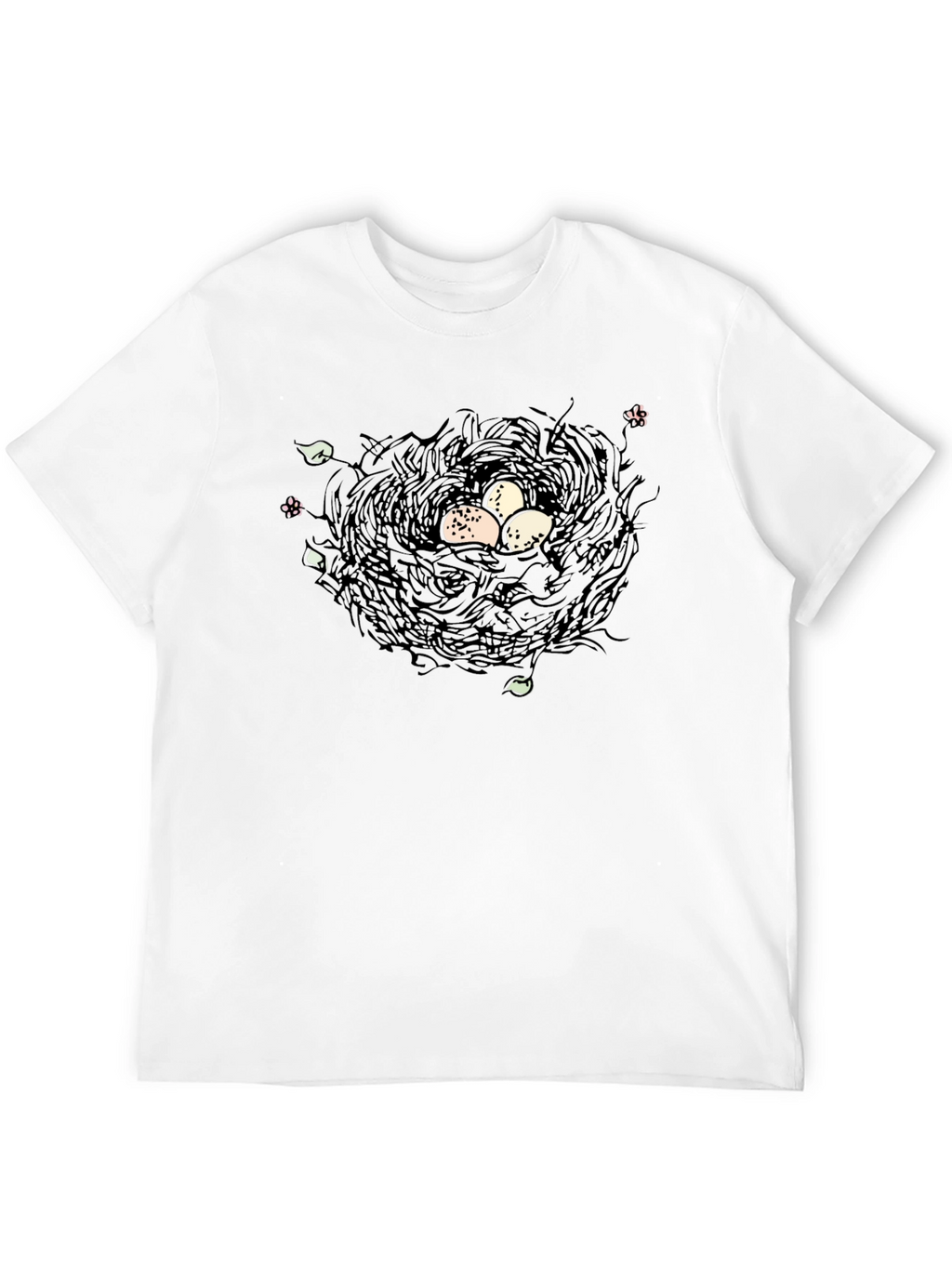Nest with Eggs Graphic Tee - Unisex Black T-Shirt