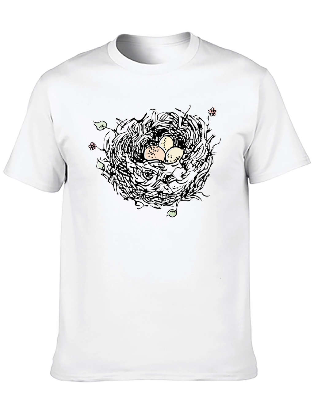 Nest with Eggs Graphic Tee - Unisex Black T-Shirt