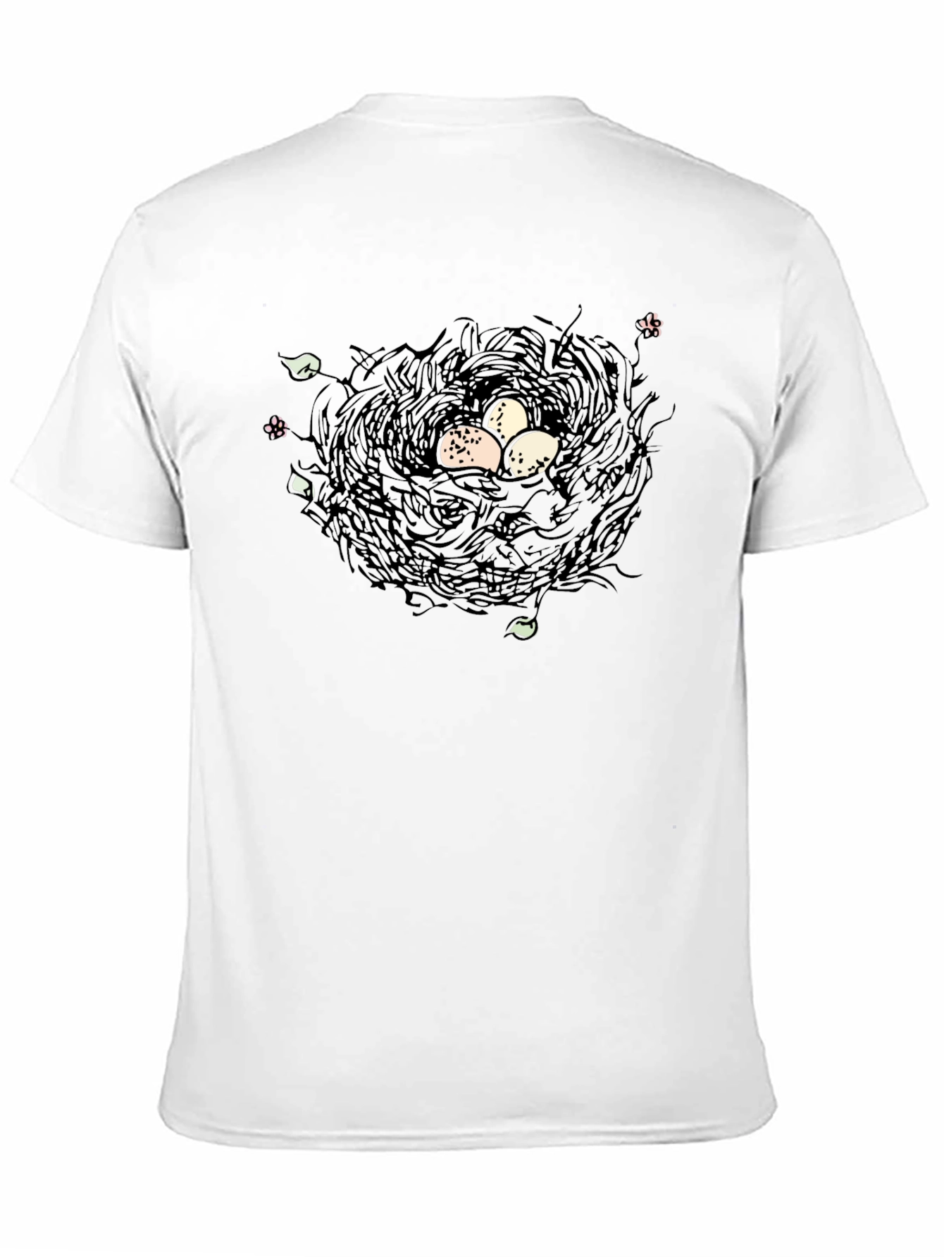 Nest with Eggs Graphic Tee - Unisex Black T-Shirt