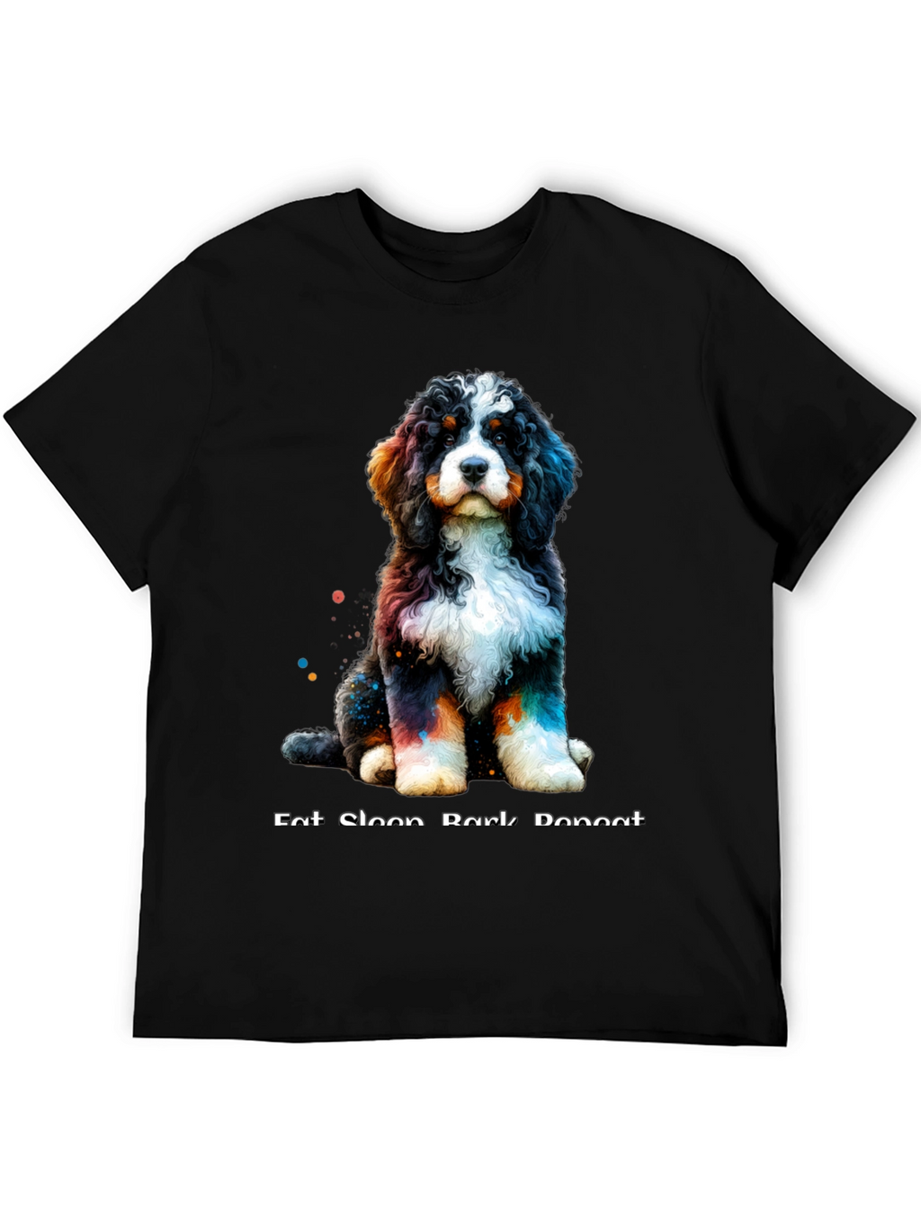 Cute Dog T-Shirt - Eat Sleep Bark Repeat