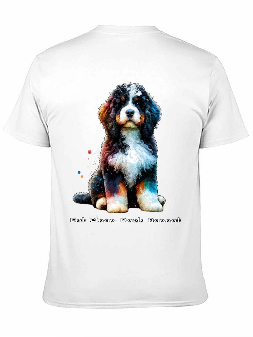 Cute Dog T-Shirt - Eat Sleep Bark Repeat