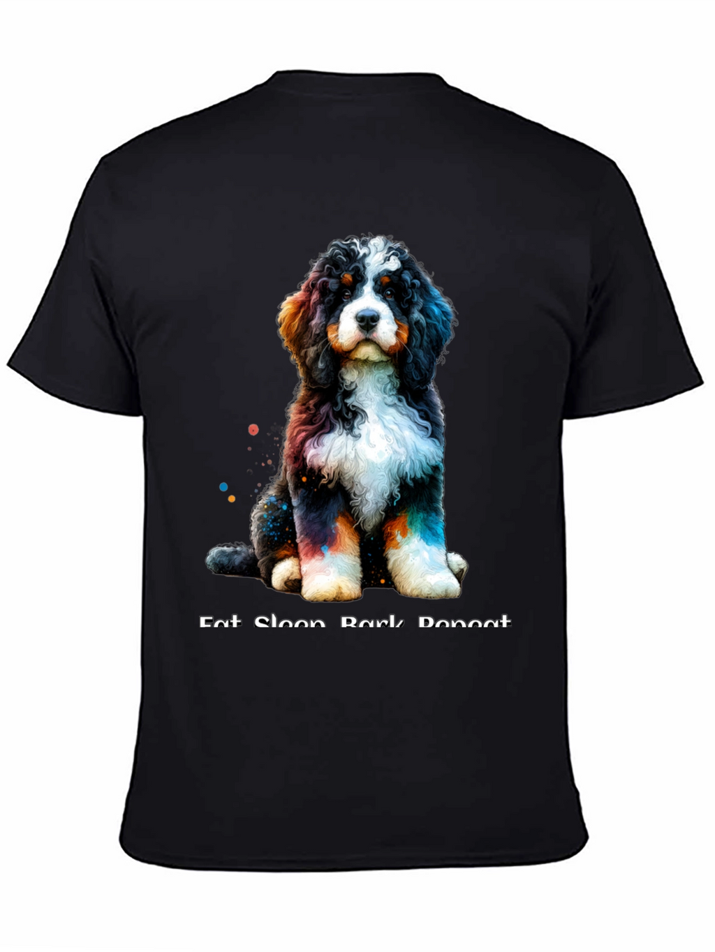 Cute Dog T-Shirt - Eat Sleep Bark Repeat