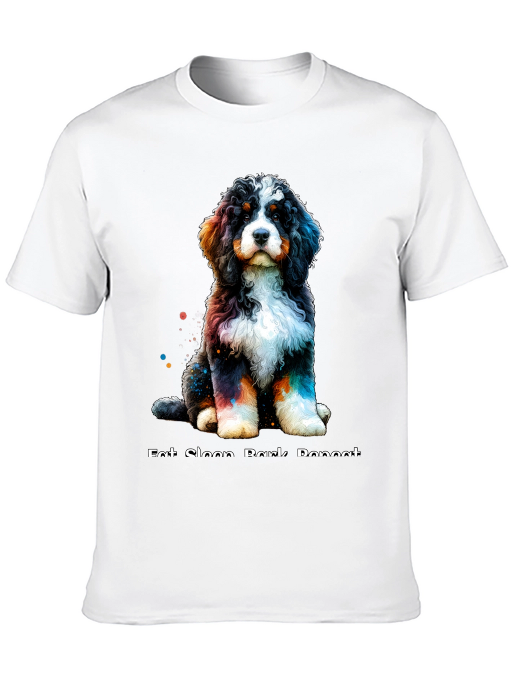 Cute Dog T-Shirt - Eat Sleep Bark Repeat