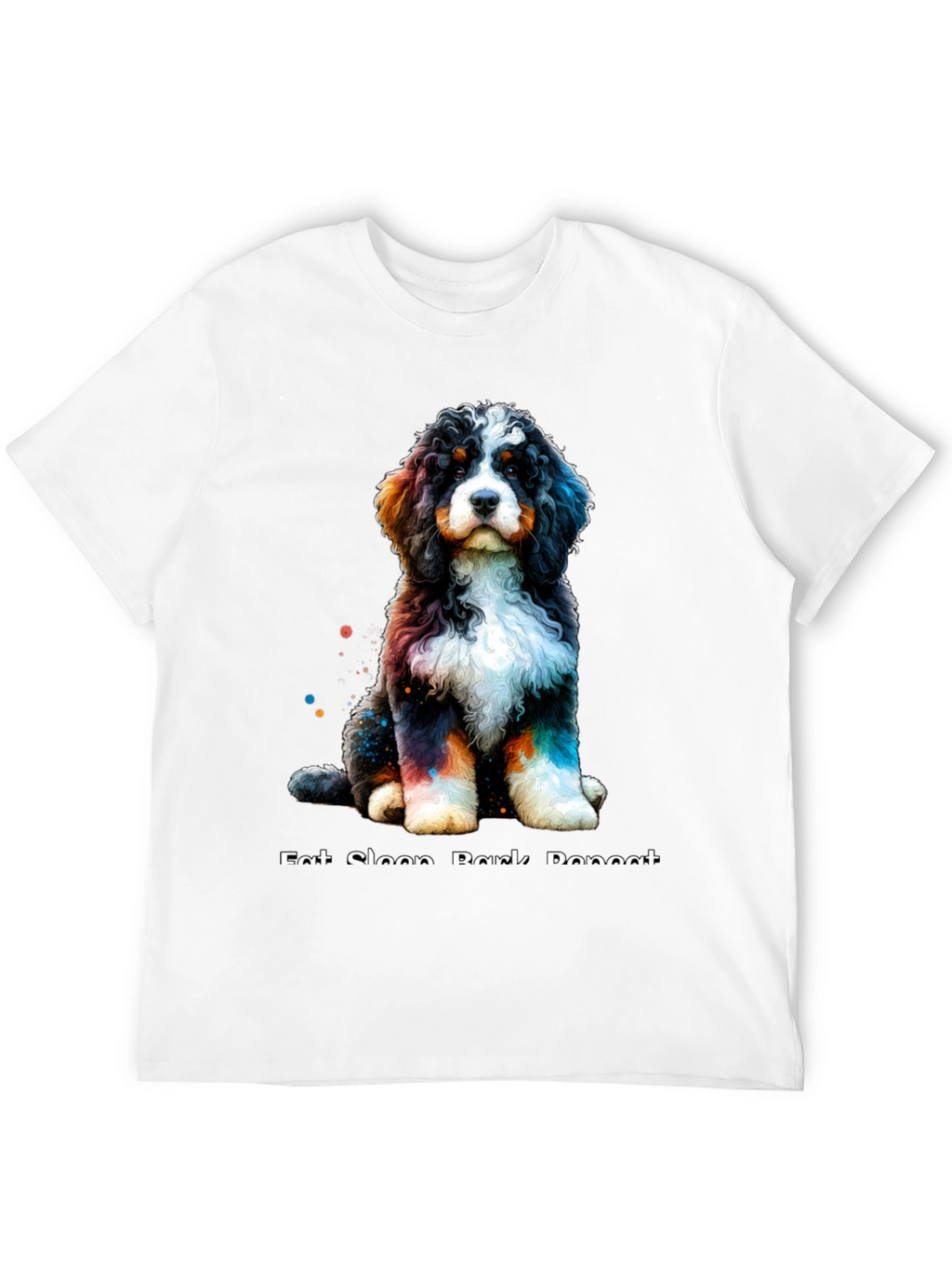 Cute Dog T-Shirt - Eat Sleep Bark Repeat