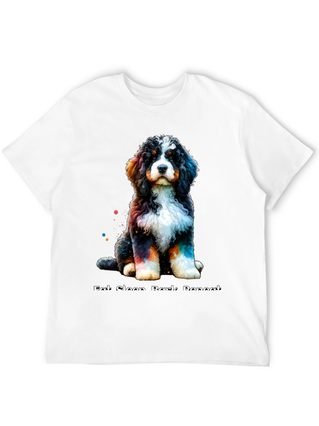 Cute Dog T-Shirt - Eat Sleep Bark Repeat