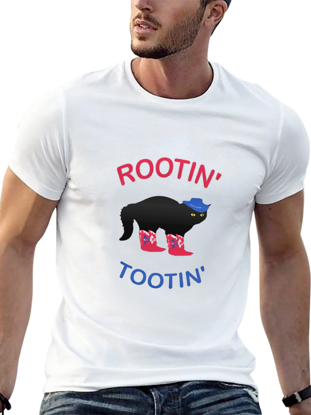 Rootin Tootin Cowboy Cat T-Shirt