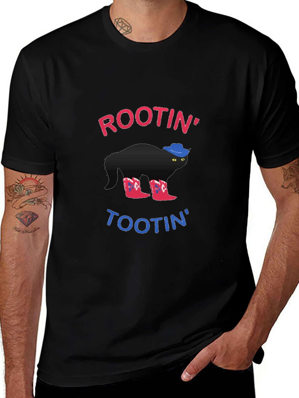 Rootin Tootin Cowboy Cat T-Shirt