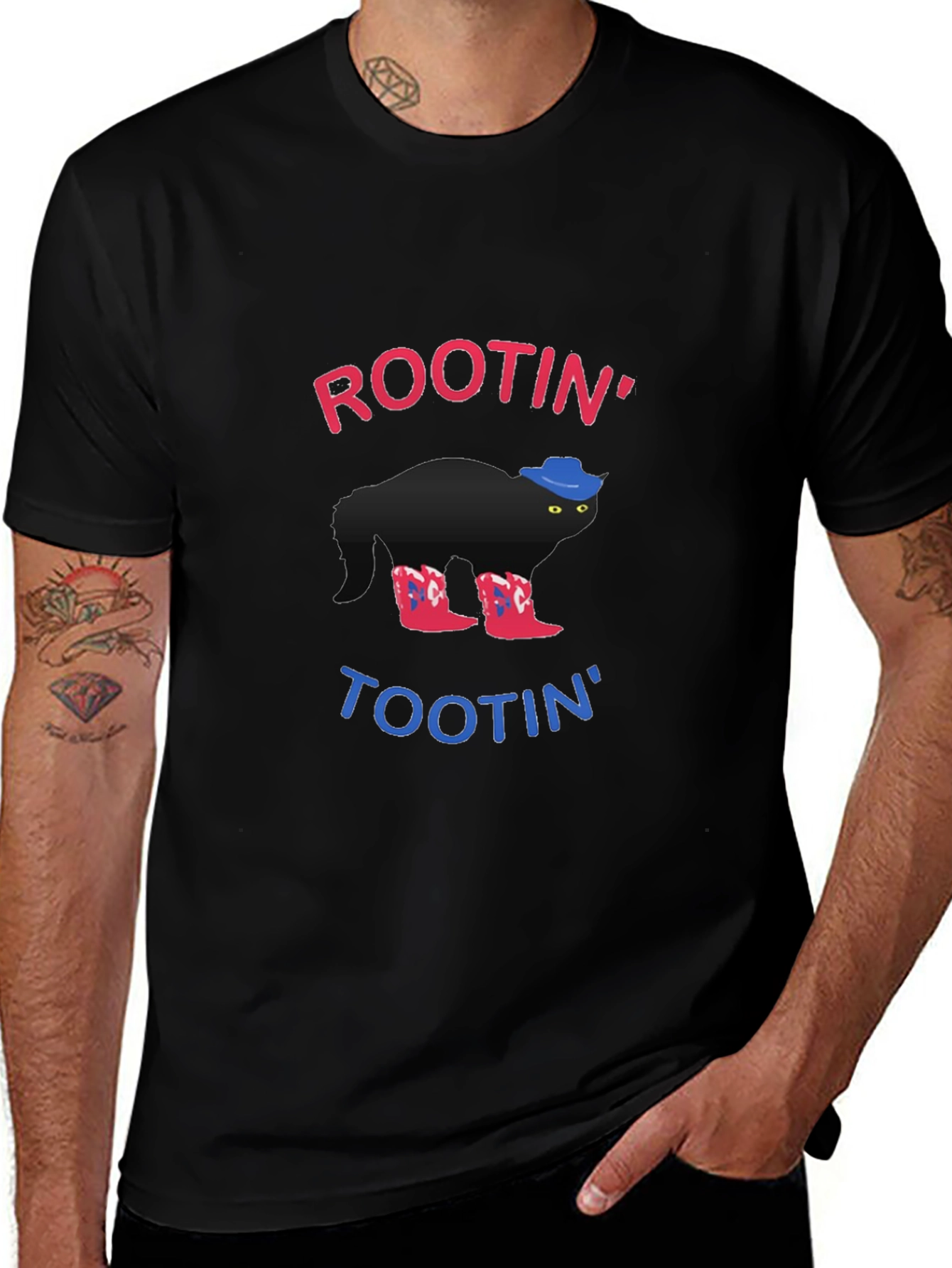 Rootin Tootin Cowboy Cat T-Shirt