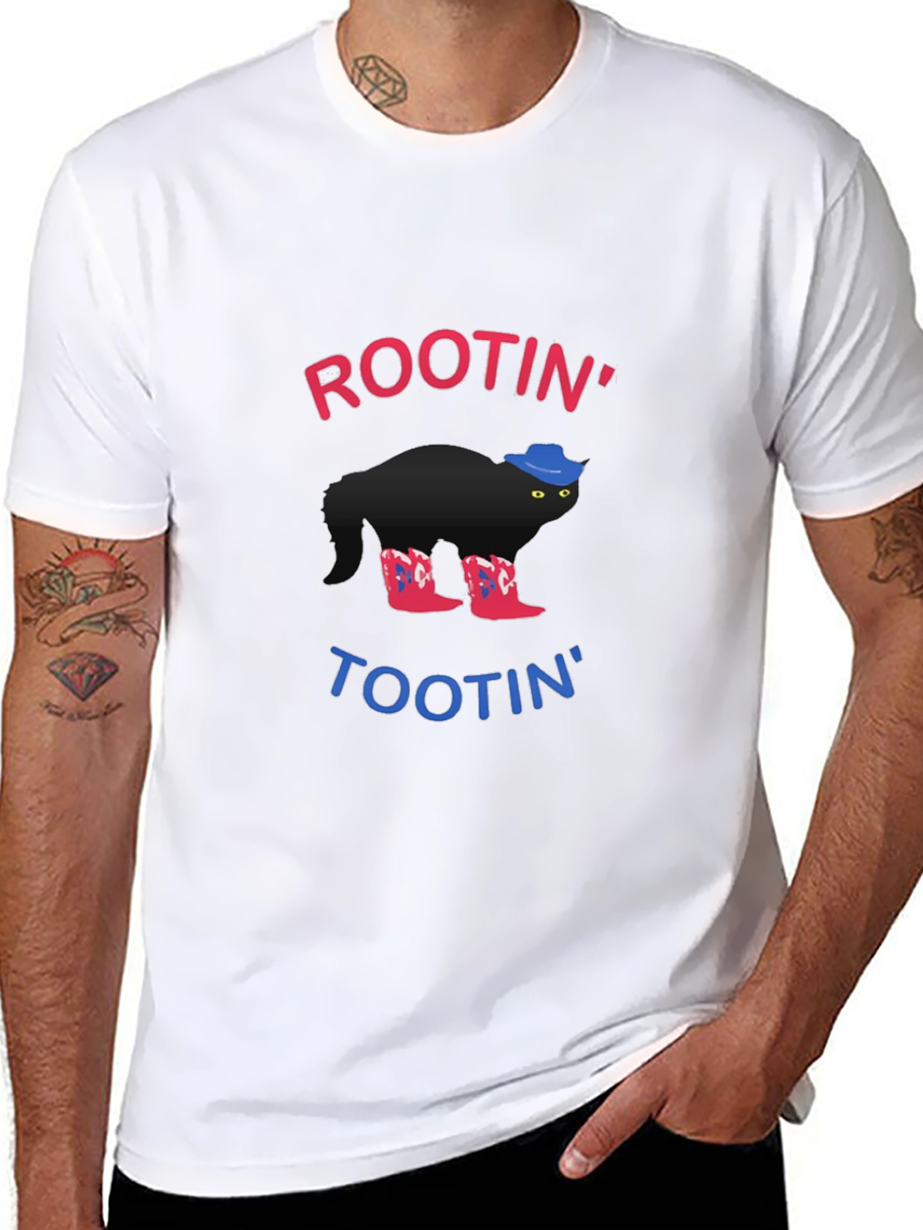 Rootin Tootin Cowboy Cat T-Shirt