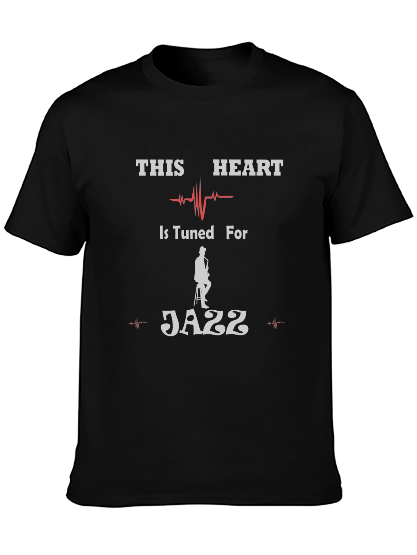 Jazz Lovers T-Shirt - This Heart is Tuned For Jazz