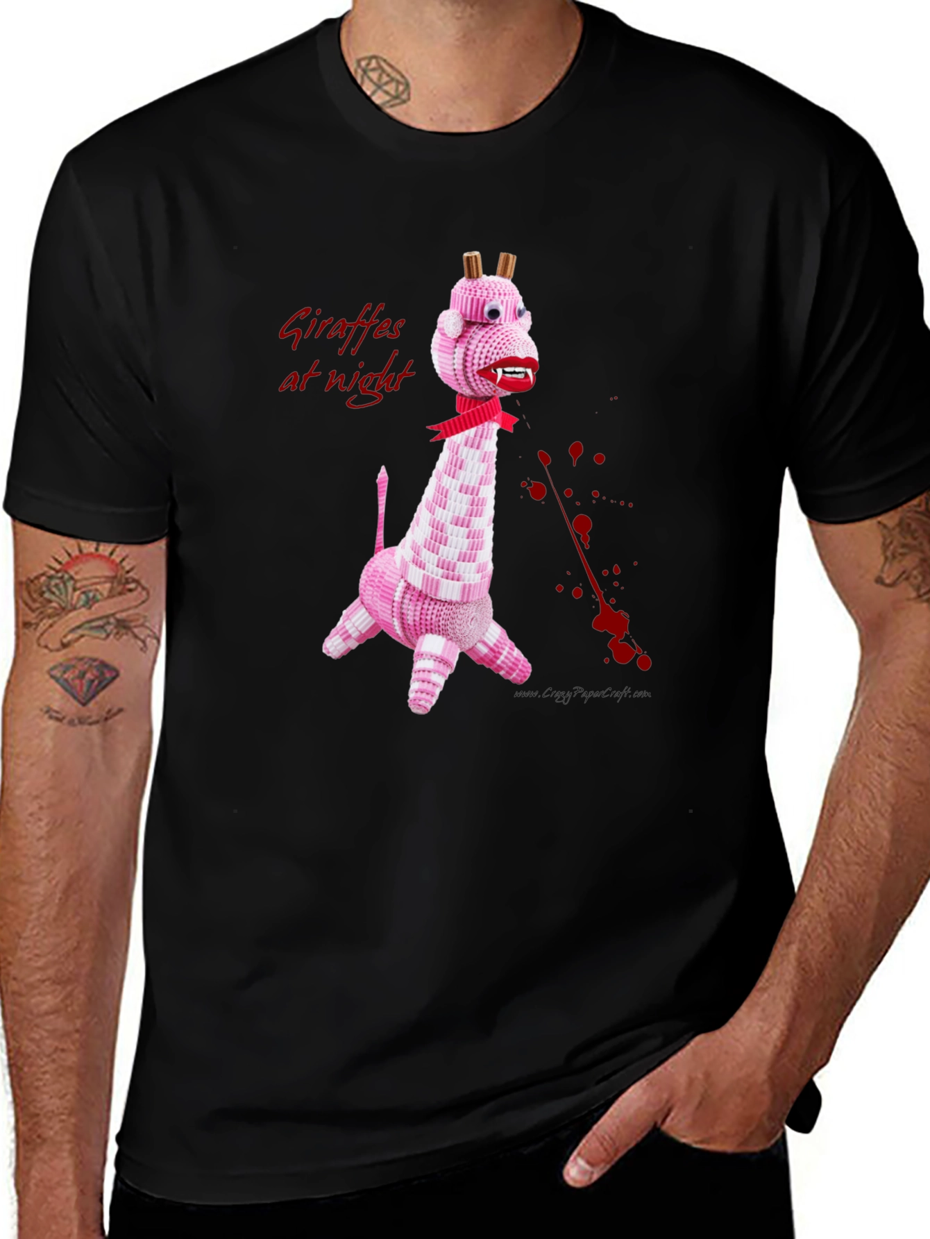 Giraffes at Night Graphic Tee - Quirky & Unique Design