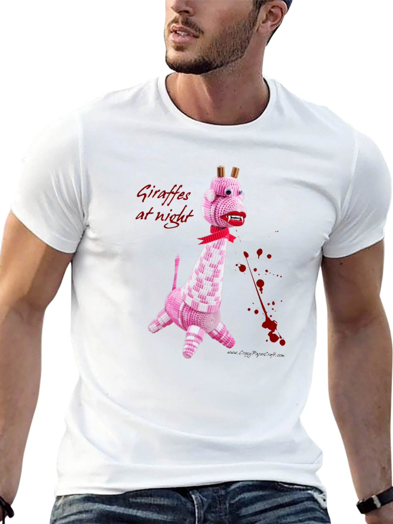 Giraffes at Night Graphic Tee - Quirky & Unique Design