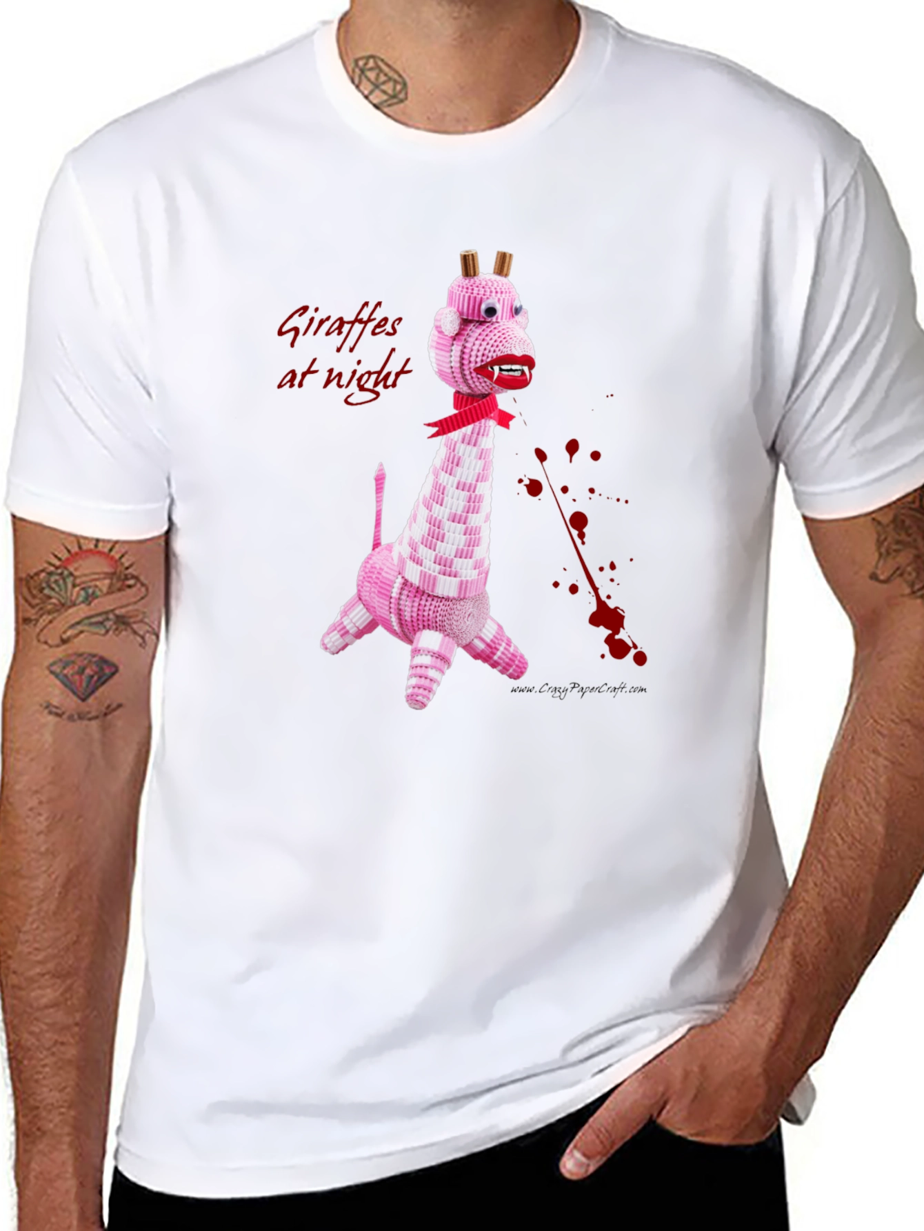 Giraffes at Night Graphic Tee - Quirky & Unique Design