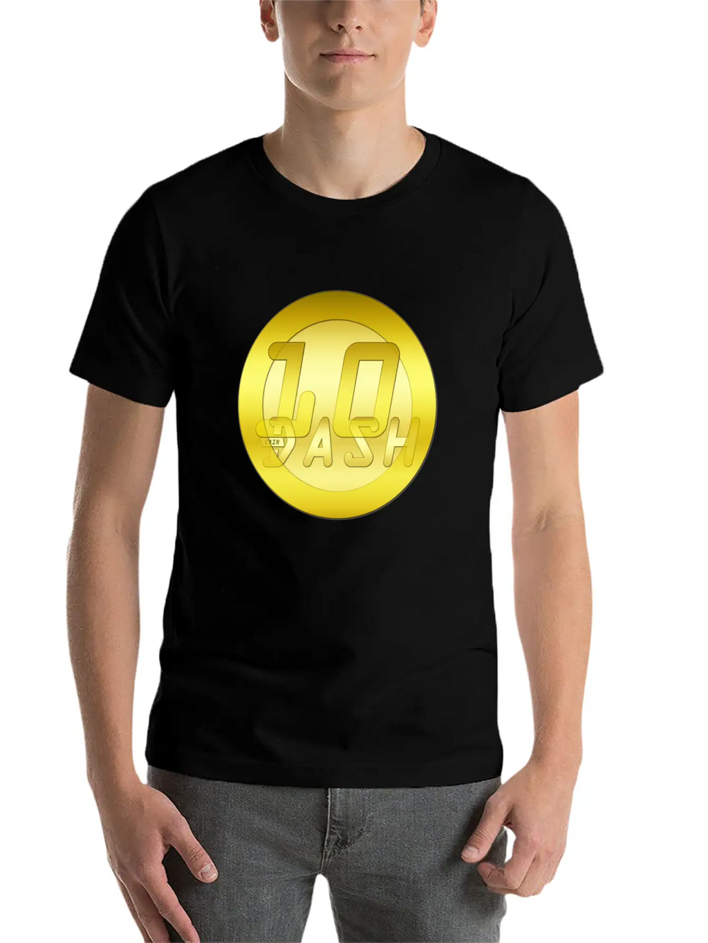 10 Gold DASHCOIN 3D T Unisex Short Sleeve Soft Cotton T-Shirt – Casual Everyday Wear