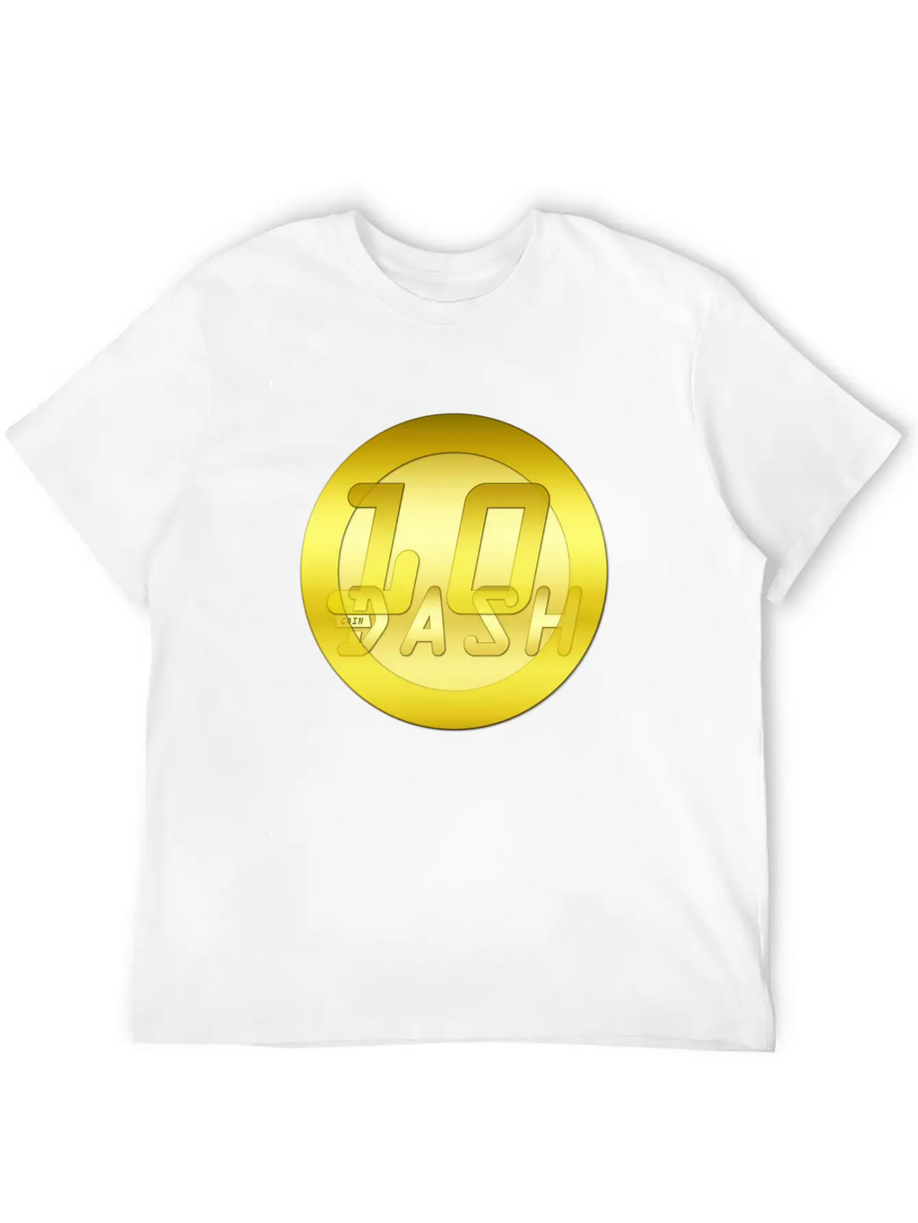 10 Gold DASHCOIN 3D T Unisex Short Sleeve Soft Cotton T-Shirt – Casual Everyday Wear