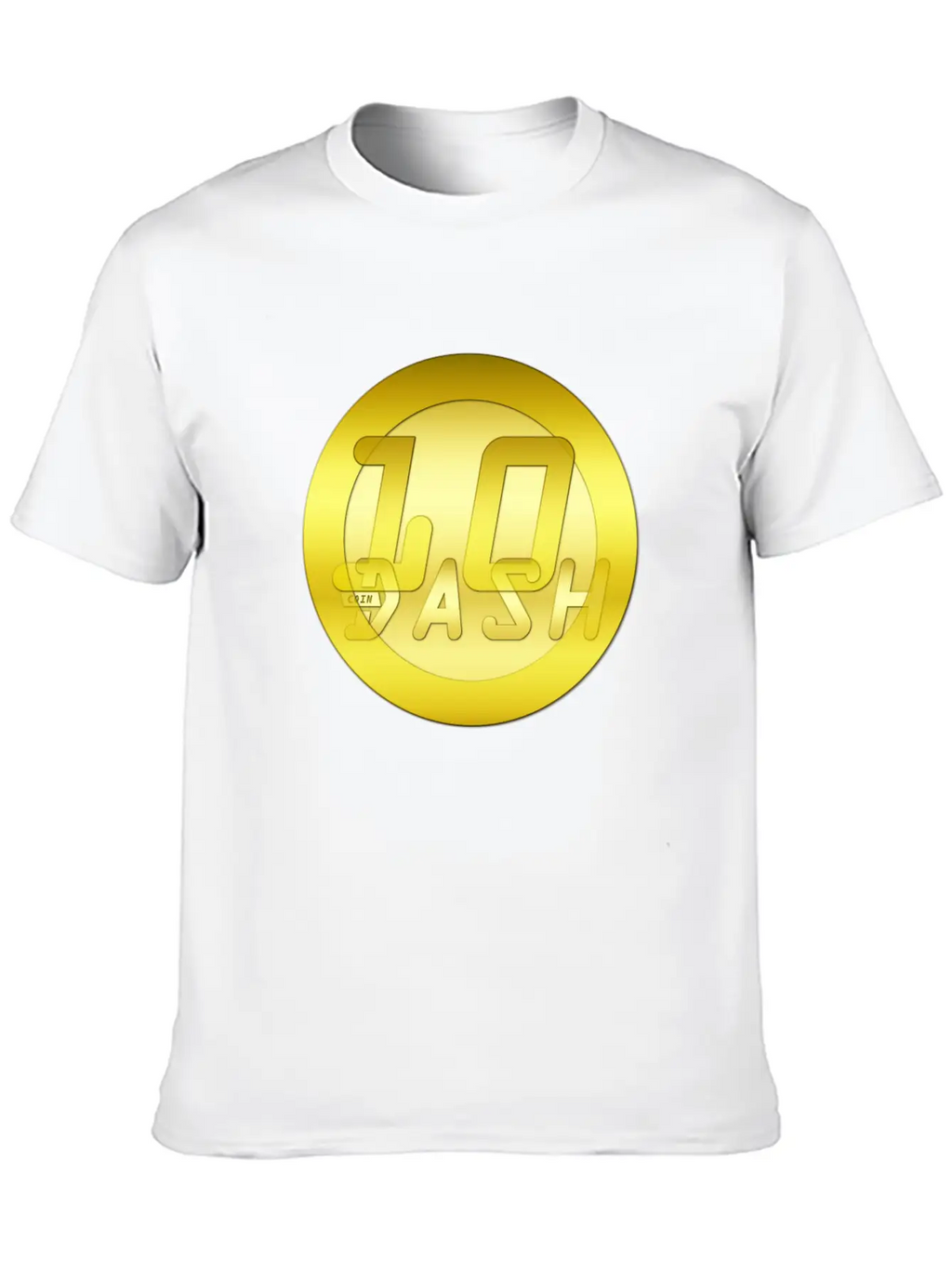 10 Gold DASHCOIN 3D T Unisex Short Sleeve Soft Cotton T-Shirt – Casual Everyday Wear