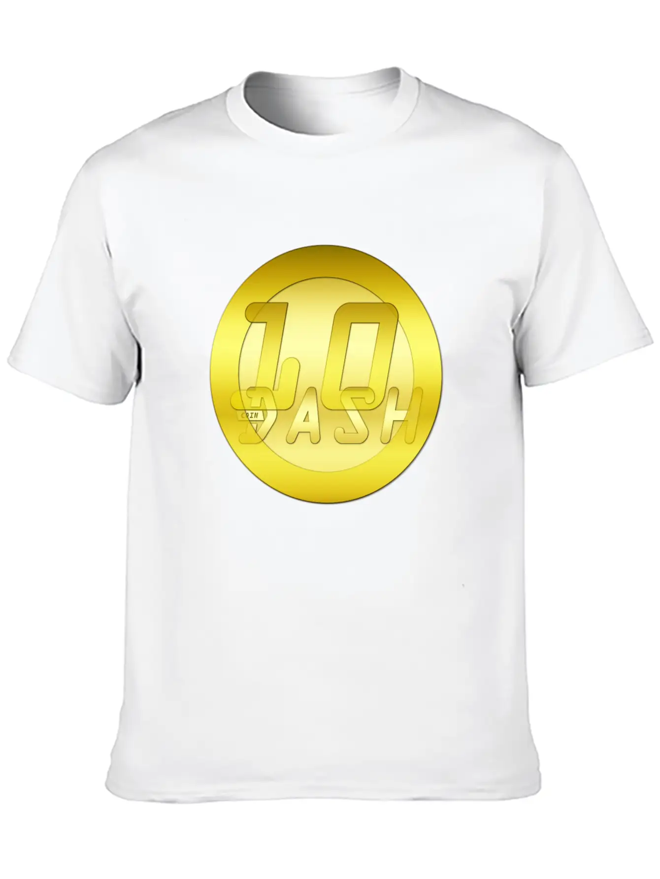 10 Gold DASHCOIN 3D T Unisex Short Sleeve Soft Cotton T-Shirt – Casual Everyday Wear