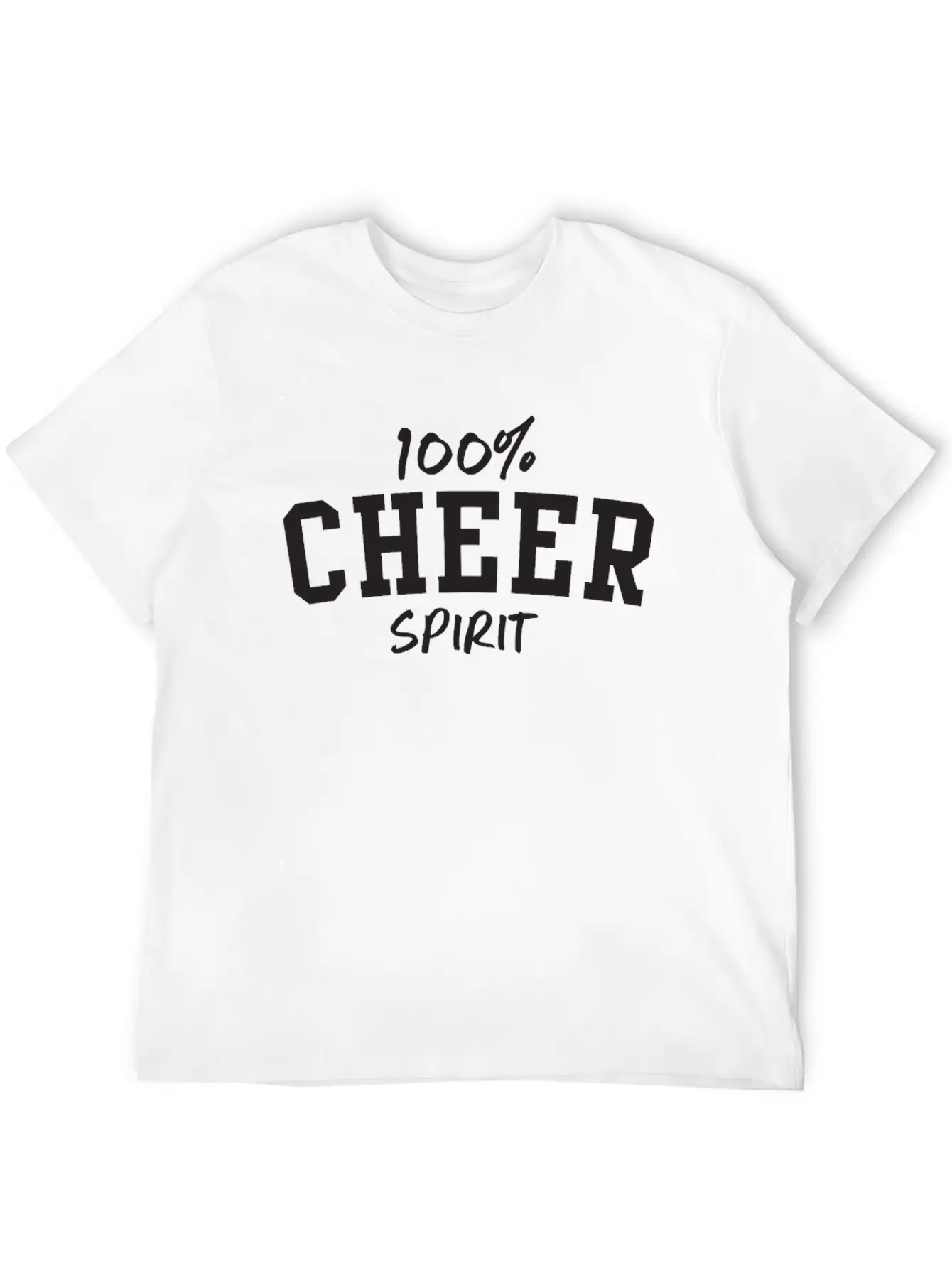 100% Cheer Spirit Breathable Soft Cotton T-Shirt – Timeless Casual Look