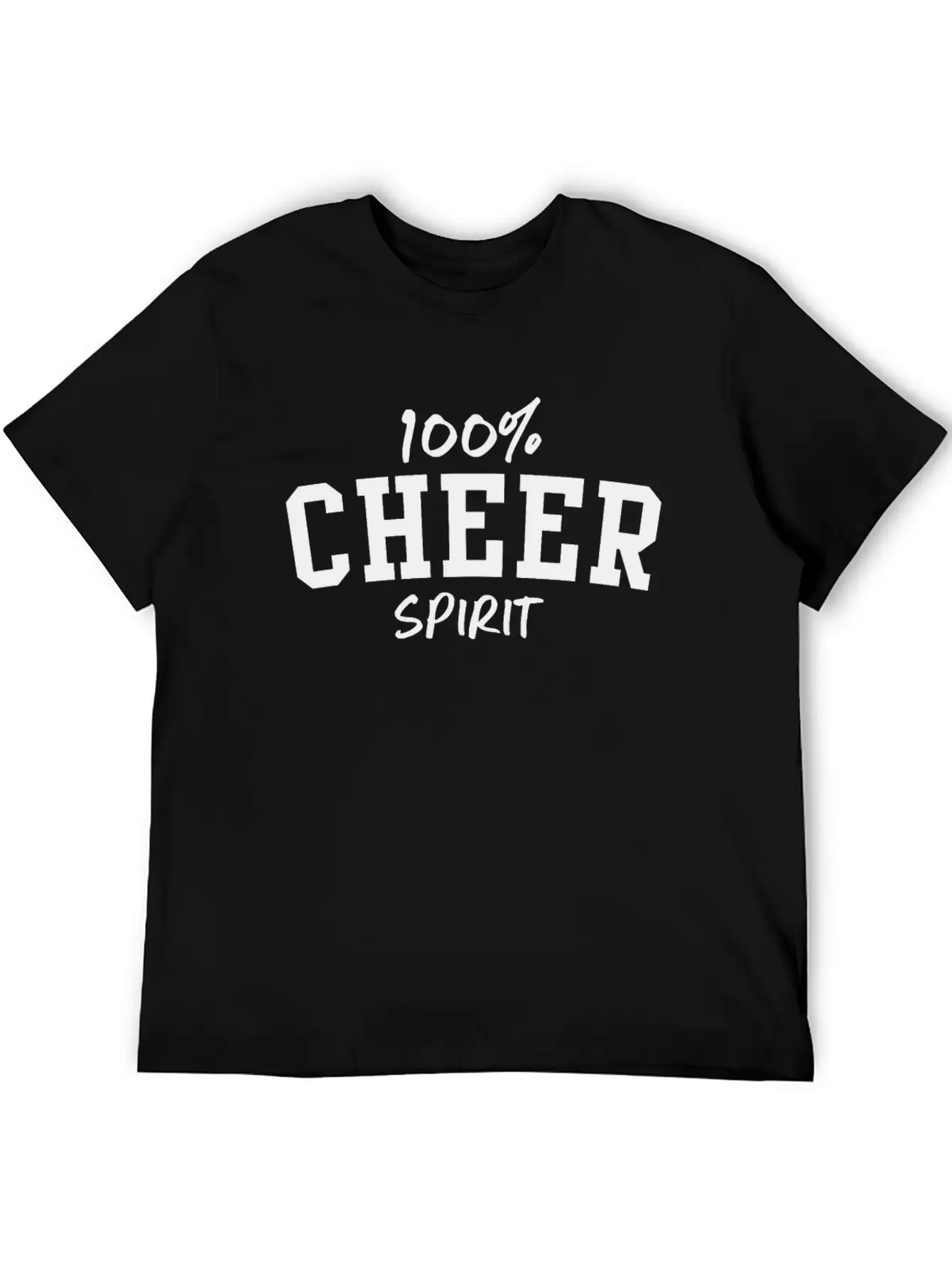 100% Cheer Spirit Breathable Soft Cotton T-Shirt – Timeless Casual Look