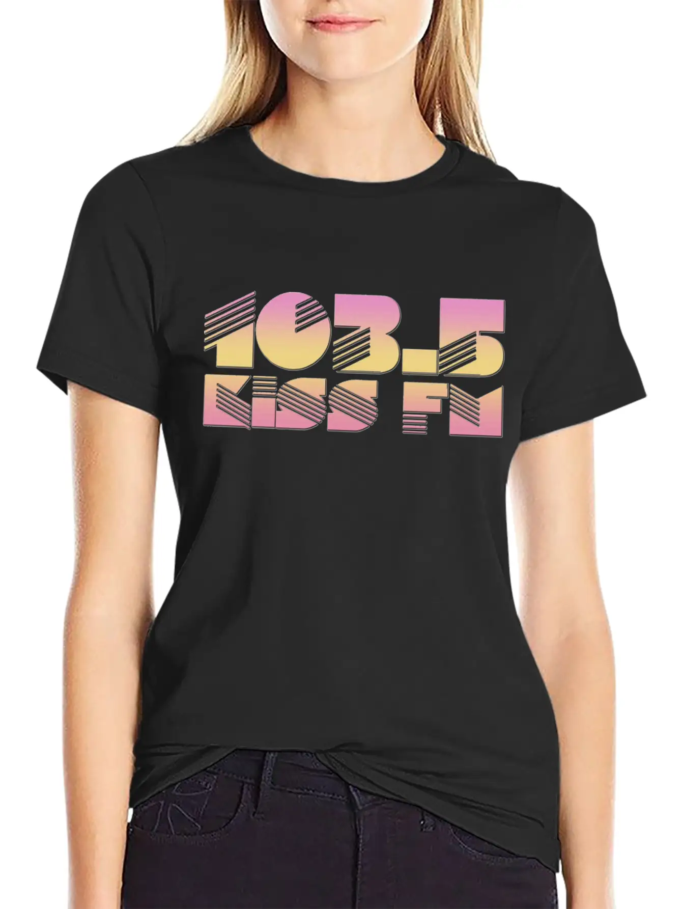 105 WQSB Radio Casual Graphic T-Shirt – Simple And Comfortable Daily Wear