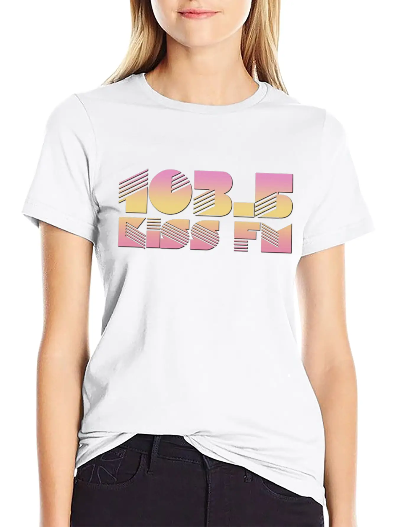 105 WQSB Radio Casual Graphic T-Shirt – Simple And Comfortable Daily Wear