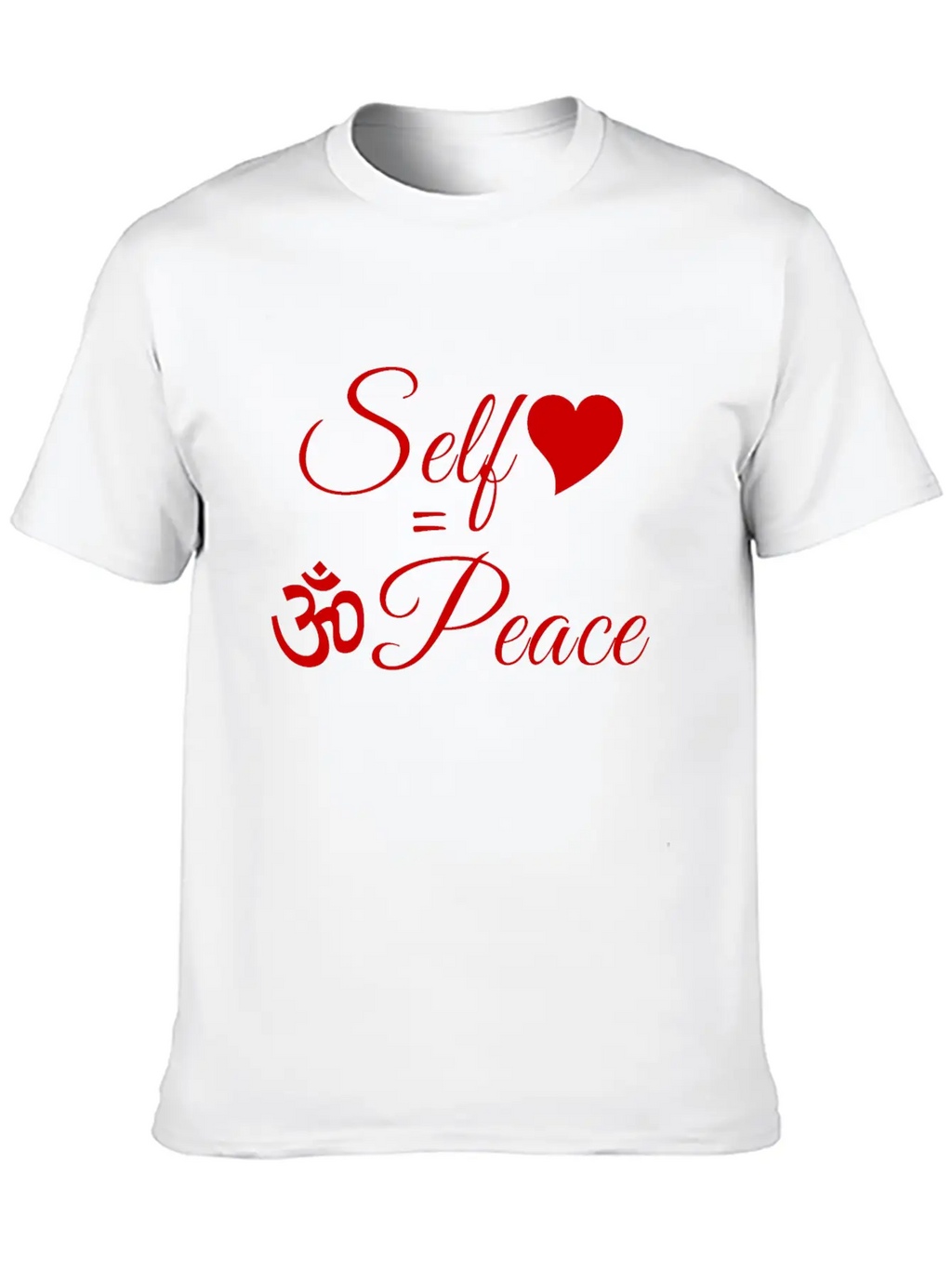 108-lSa Inspi-Quote-83.b Self-love = OM-Peace Unisex Short Sleeve Soft Cotton T-Shirt – Casual Everyday Wear