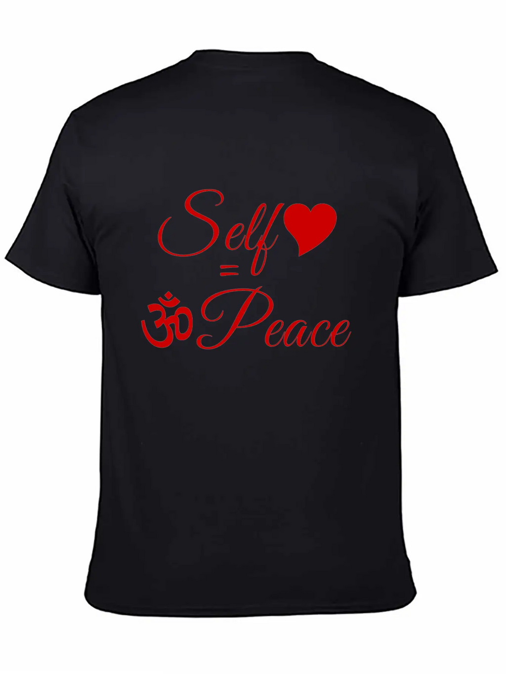 108-lSa Inspi-Quote-83.b Self-love = OM-Peace Unisex Short Sleeve Soft Cotton T-Shirt – Casual Everyday Wear