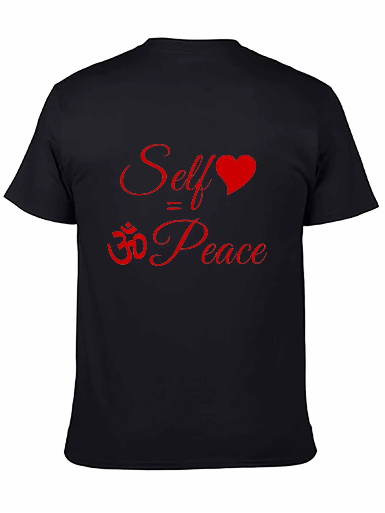 108-lSa Inspi-Quote-83.b Self-love = OM-Peace Unisex Short Sleeve Soft Cotton T-Shirt – Casual Everyday Wear