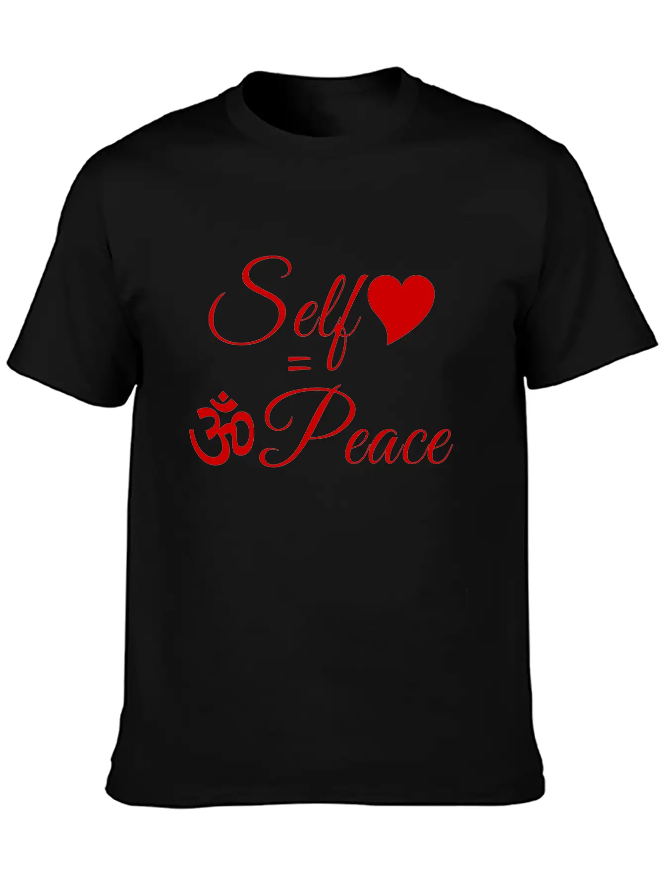 108-lSa Inspi-Quote-83.b Self-love = OM-Peace Unisex Short Sleeve Soft Cotton T-Shirt – Casual Everyday Wear
