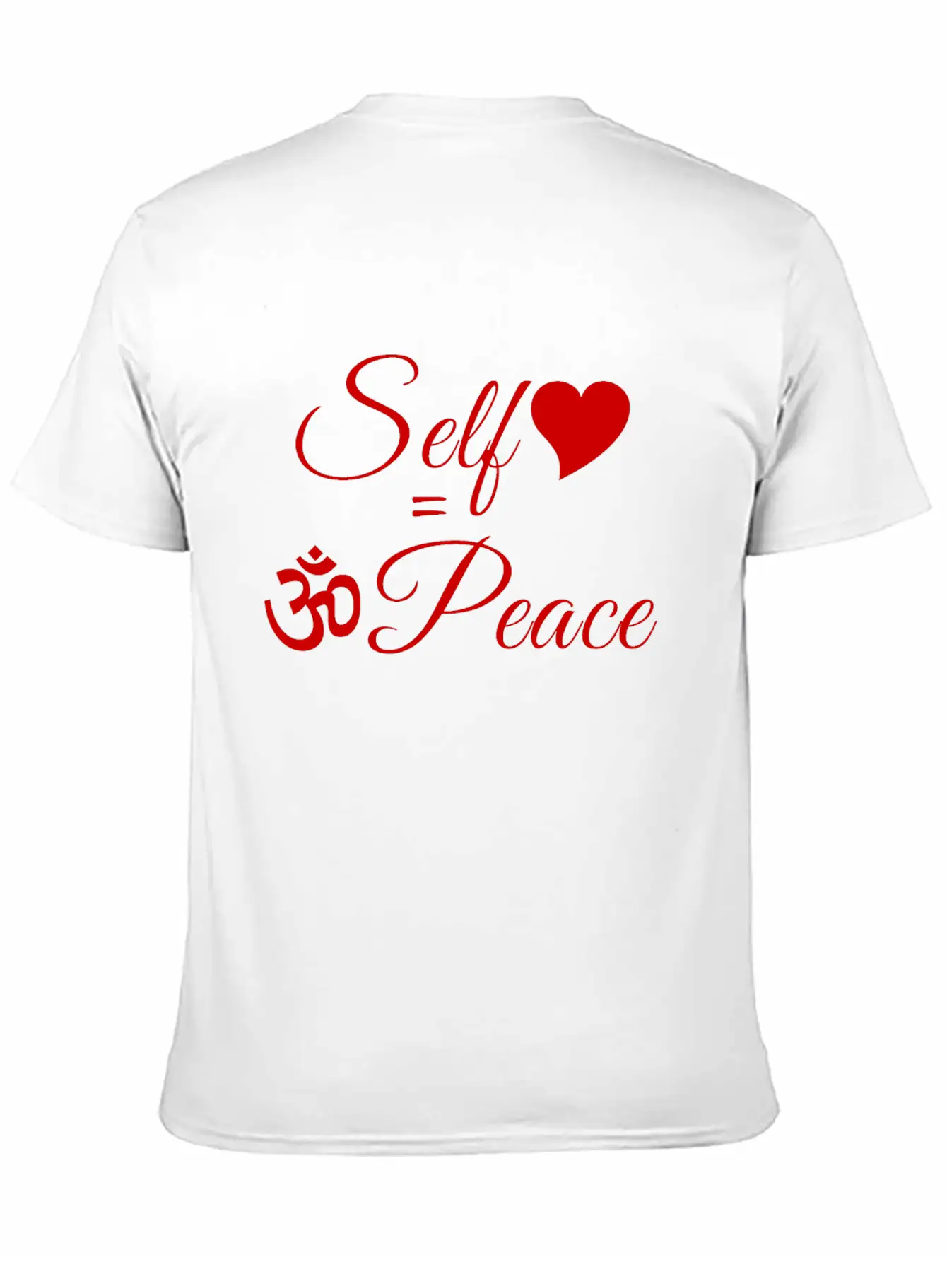 108-lSa Inspi-Quote-83.b Self-love = OM-Peace Unisex Short Sleeve Soft Cotton T-Shirt – Casual Everyday Wear