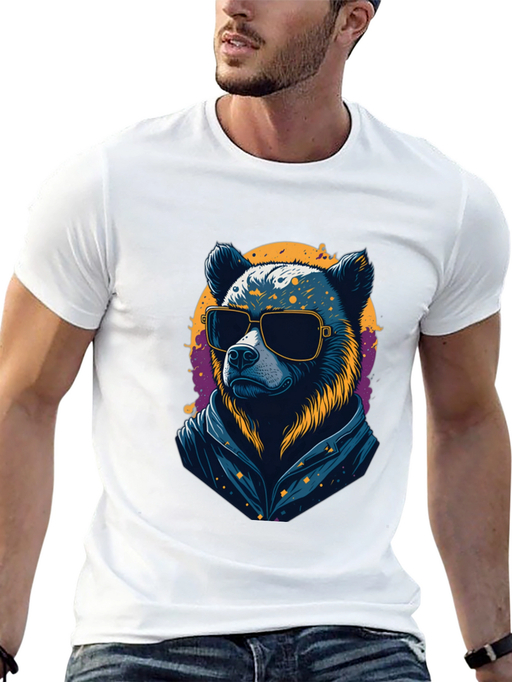 Cool Bear Graphic Tee - Mens Black T-Shirt