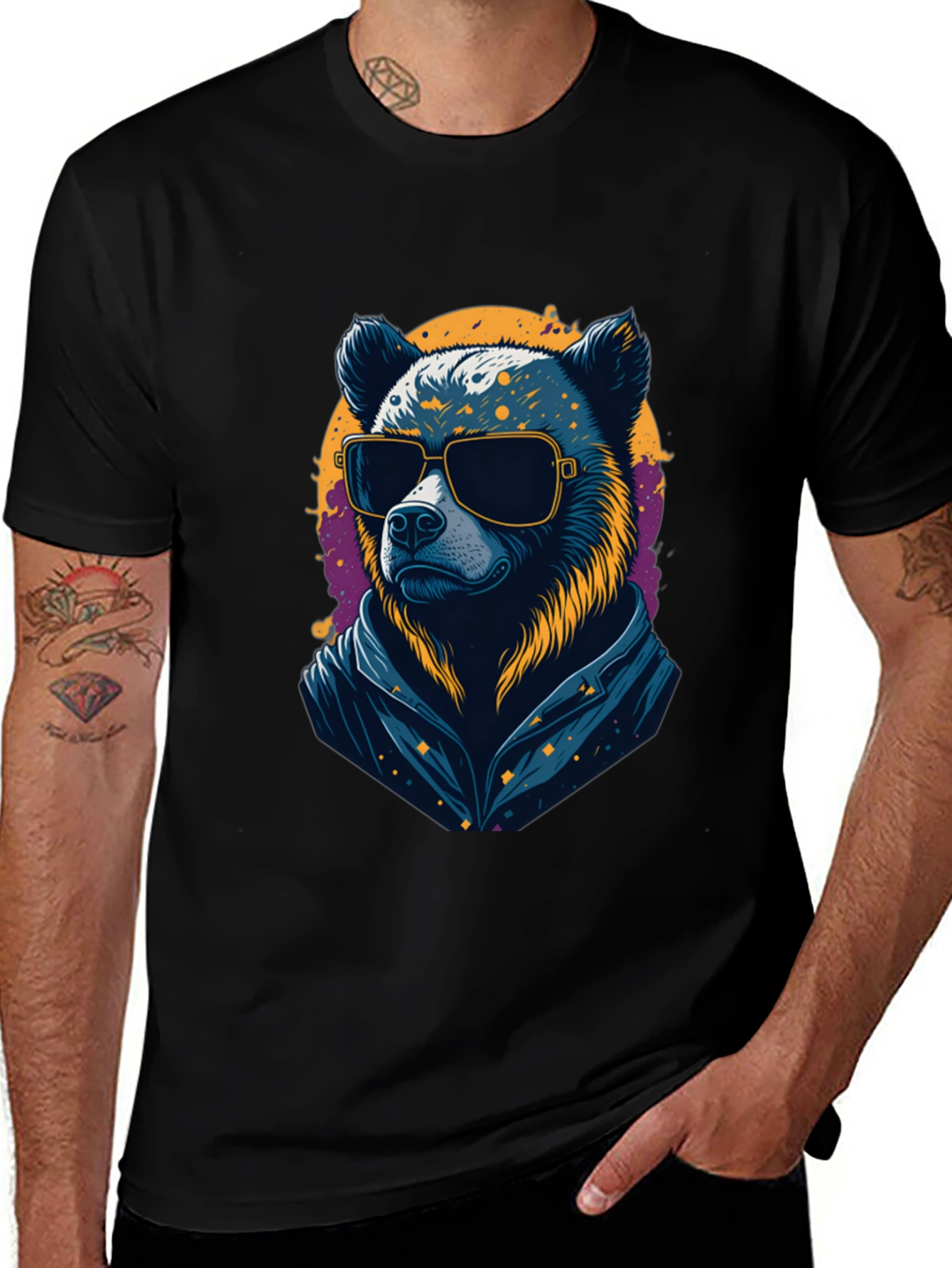 Cool Bear Graphic Tee - Mens Black T-Shirt