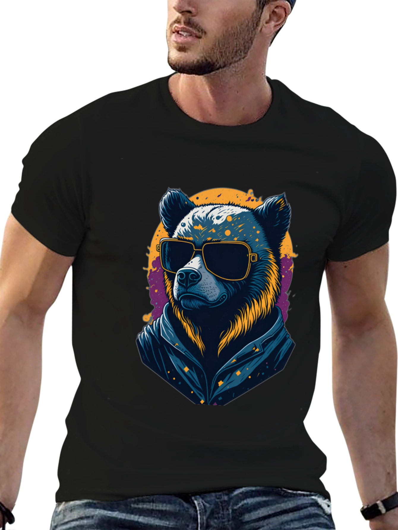 Cool Bear Graphic Tee - Mens Black T-Shirt