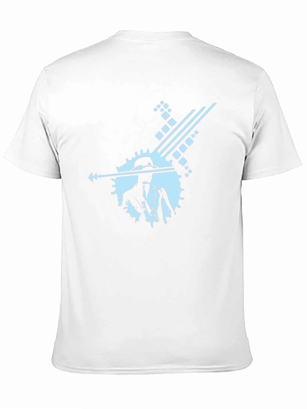 Stylish Black Graphic Tee with Cool Blue Design