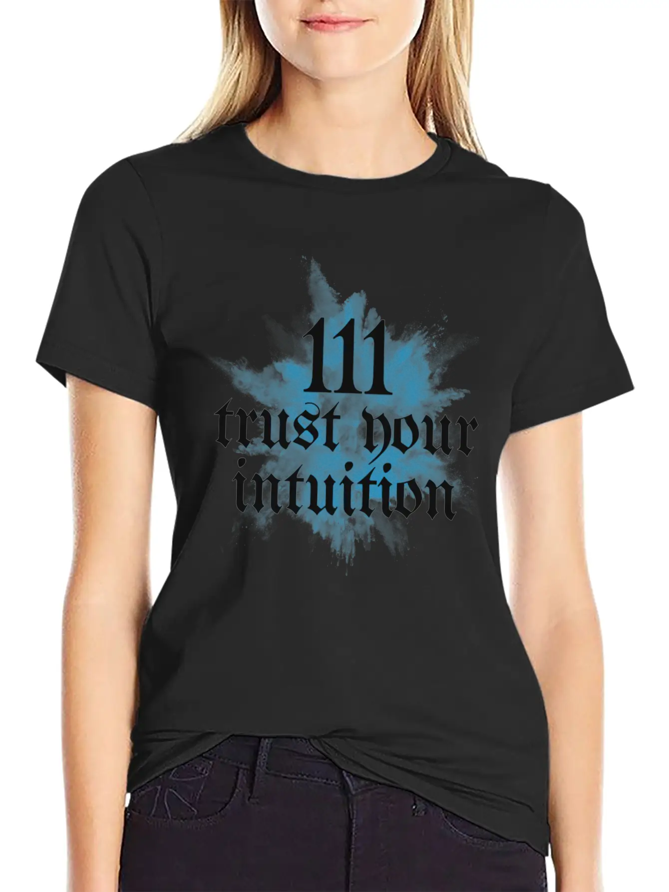 111 Trust Your Intuition Angel Number Mindful Breathable Soft Cotton T-Shirt – Timeless Casual Look