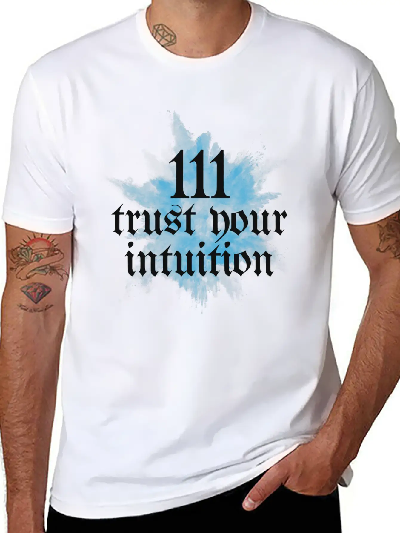 111 Trust Your Intuition Angel Number Mindful Breathable Soft Cotton T-Shirt – Timeless Casual Look