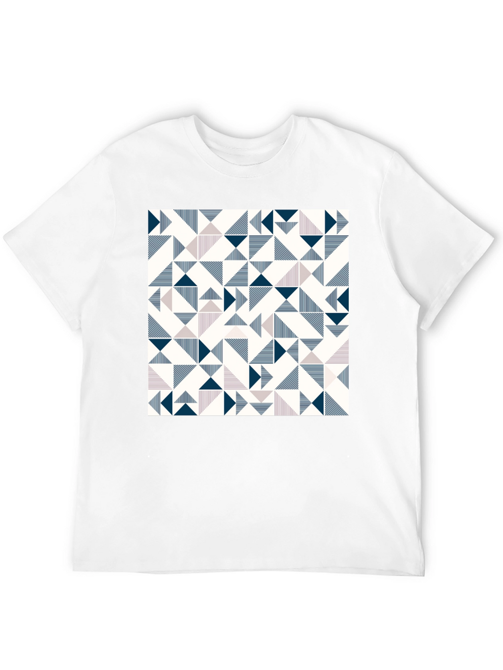 Modern Geometric Print Tee - Black