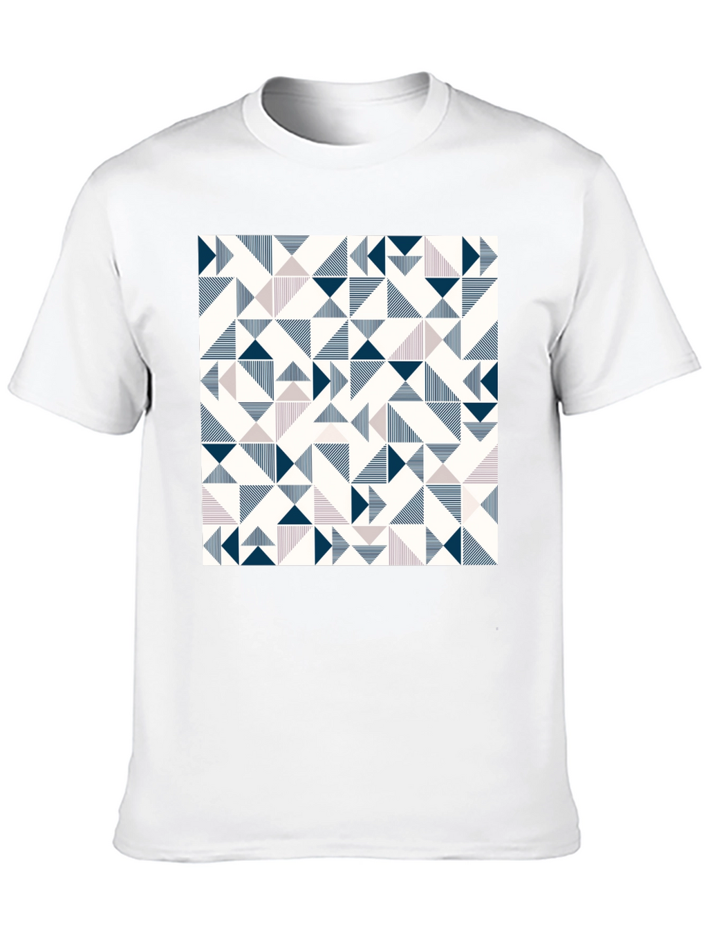 Modern Geometric Print Tee - Black