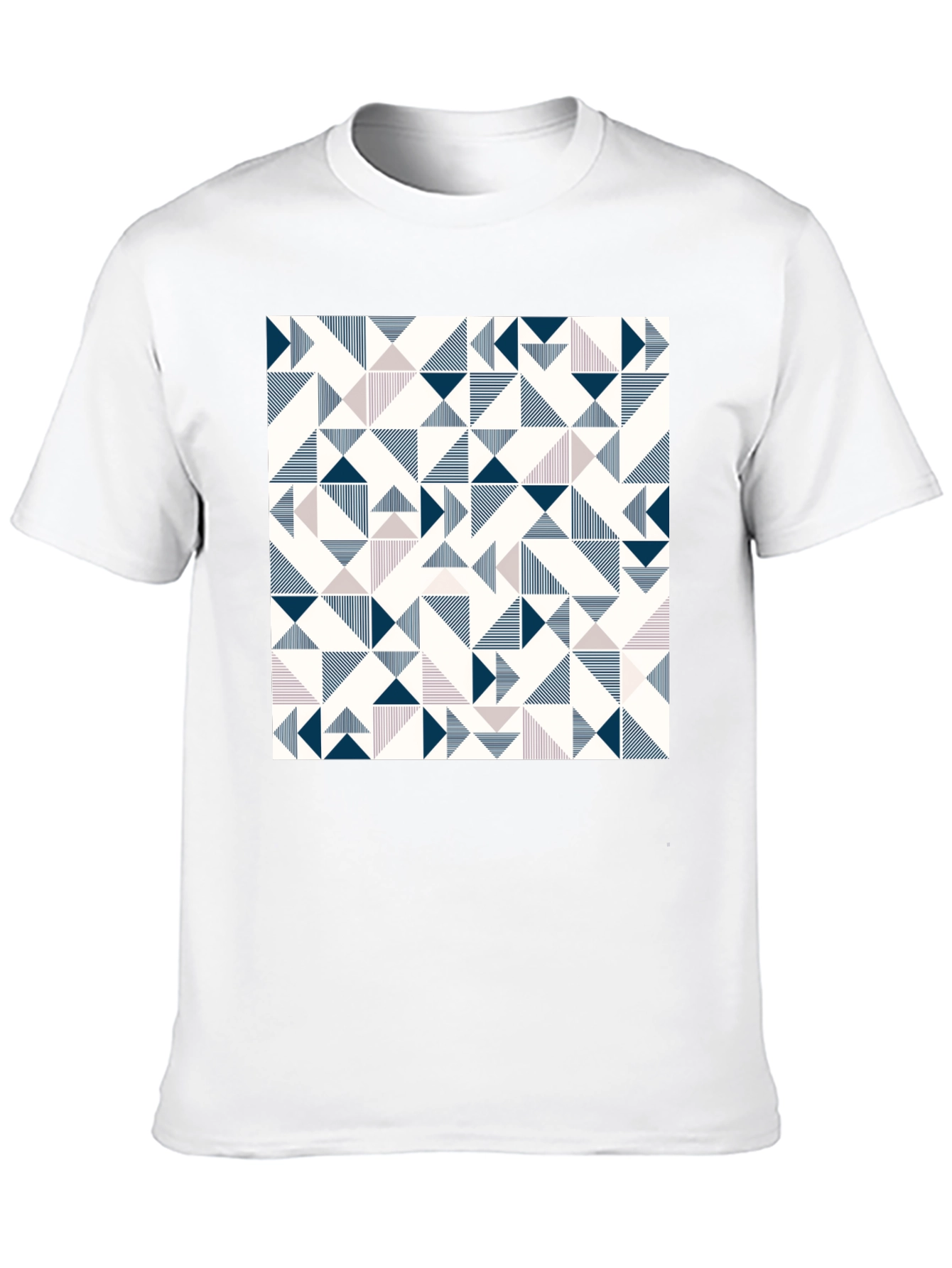 Modern Geometric Print Tee - Black