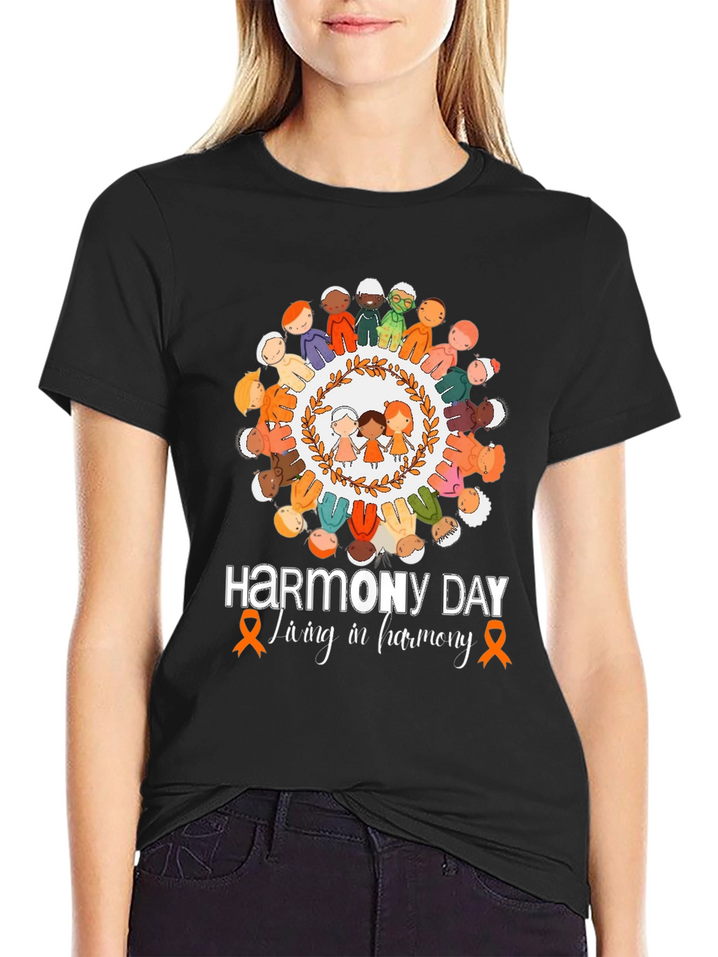 Harmony Day T-Shirt: Living in Harmony Tee