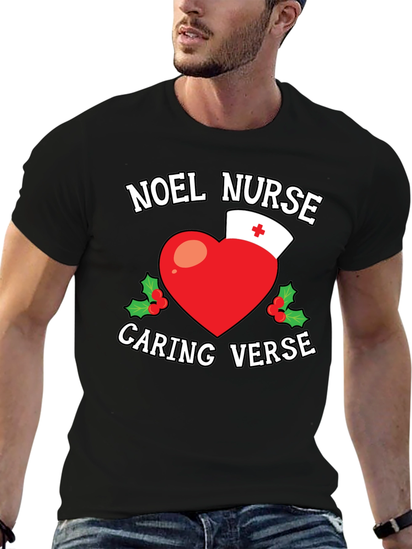 Noel Nurse Caring Verse Graphic T-Shirt